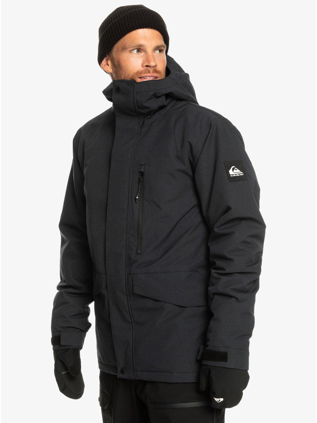  image of quiksilver-mens-mission-solid-ski-jacket-black