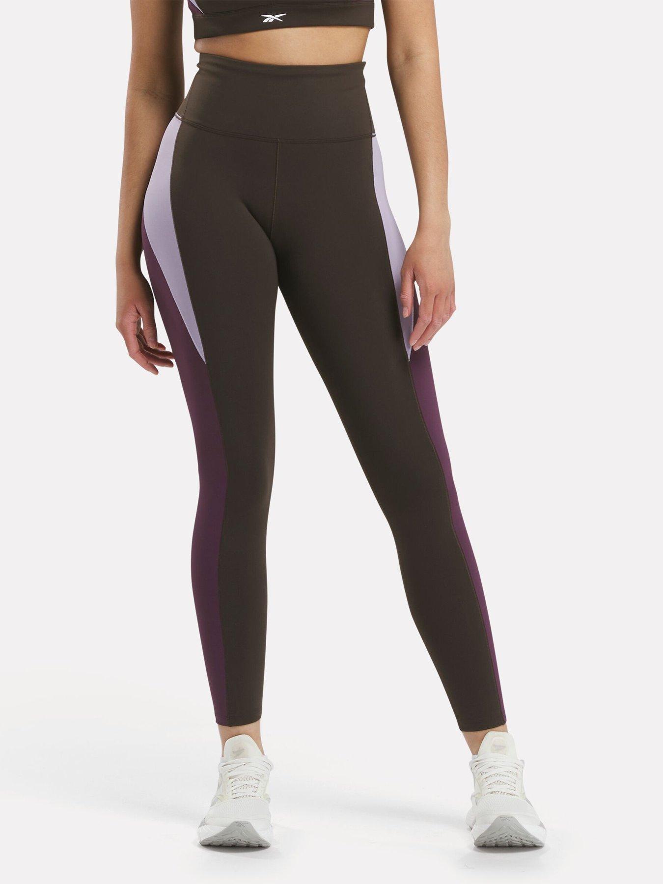 Reebok Womens Training Lux Colourblock High Rise Tights - Multi