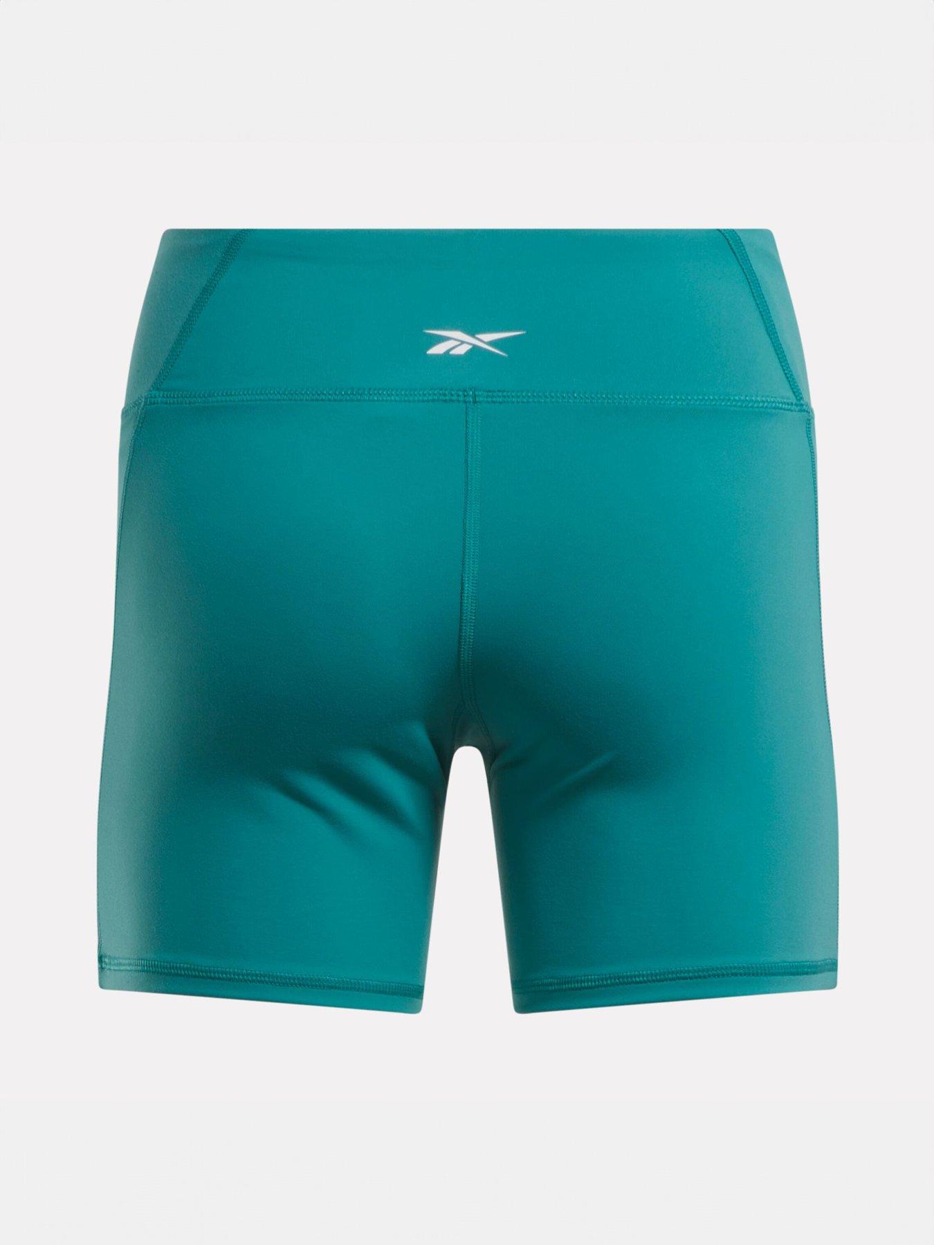  image of reebok-womens-training-lux-bootie-shorts-green