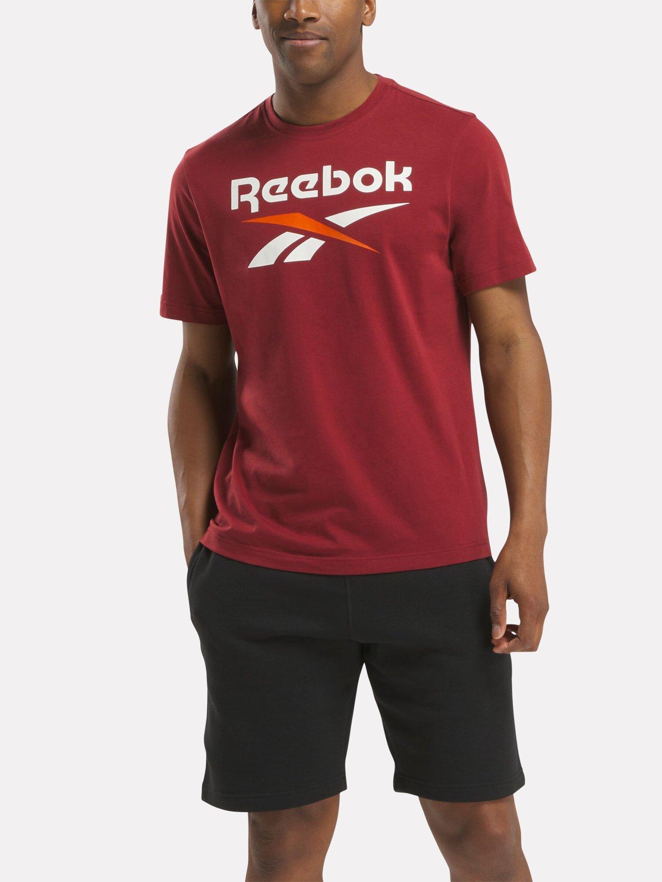  image of reebok-mens-training-identity-big-logo-t-shirt-burgundy-red