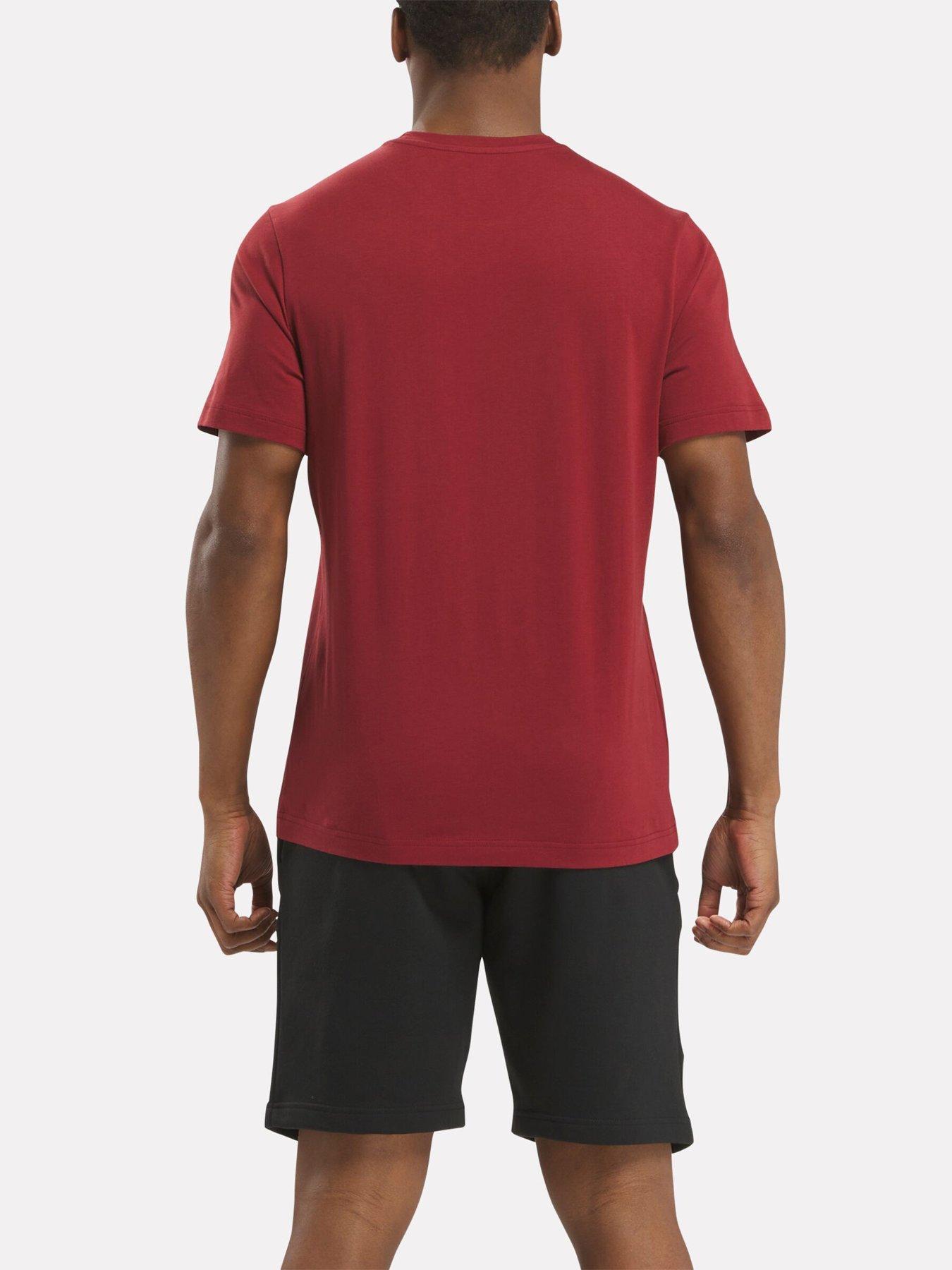  image of reebok-mens-training-identity-big-logo-t-shirt-burgundy-red