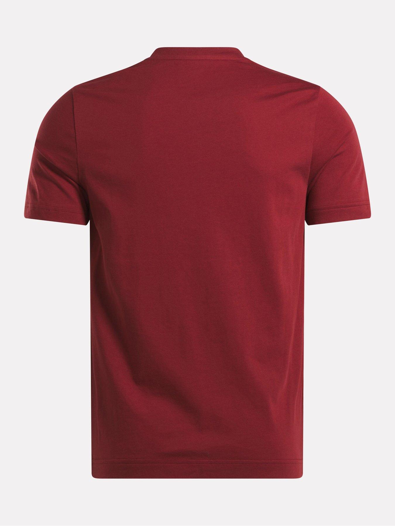  image of reebok-mens-training-identity-big-logo-t-shirt-burgundy-red