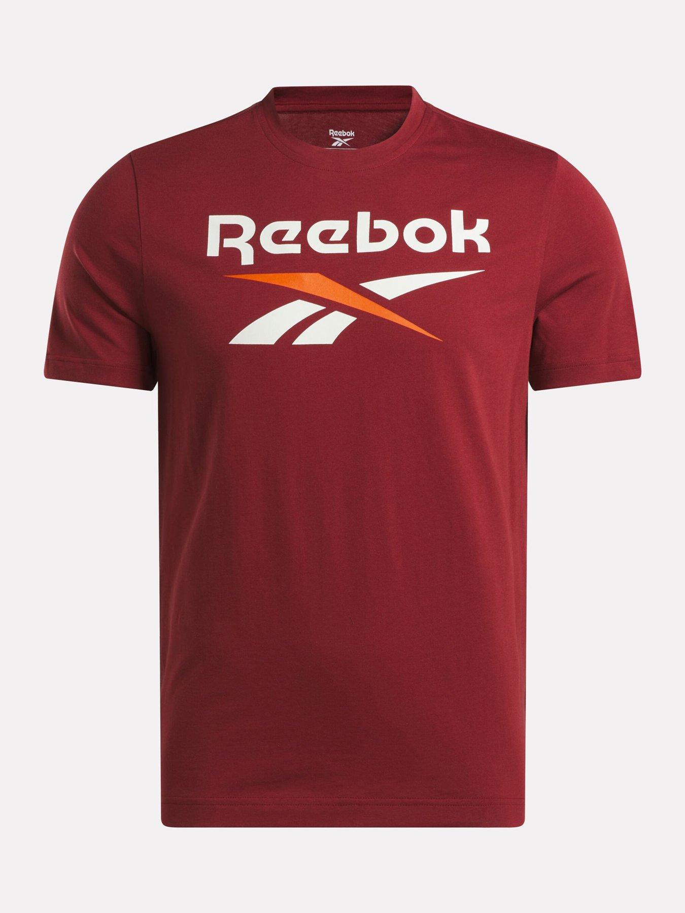  image of reebok-mens-training-identity-big-logo-t-shirt-burgundy-red