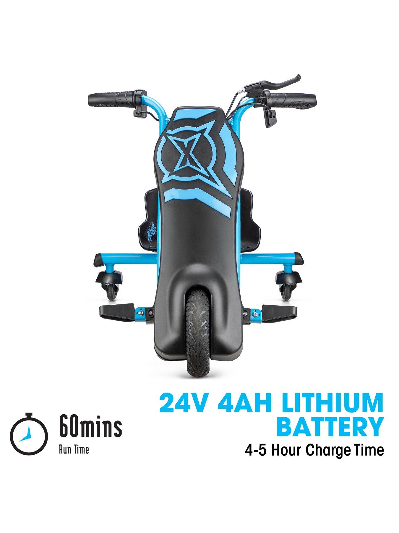 Image 6 of 7 of XOOTZ Cyclone Light-Up 24V Electric Drift Trike - Blue