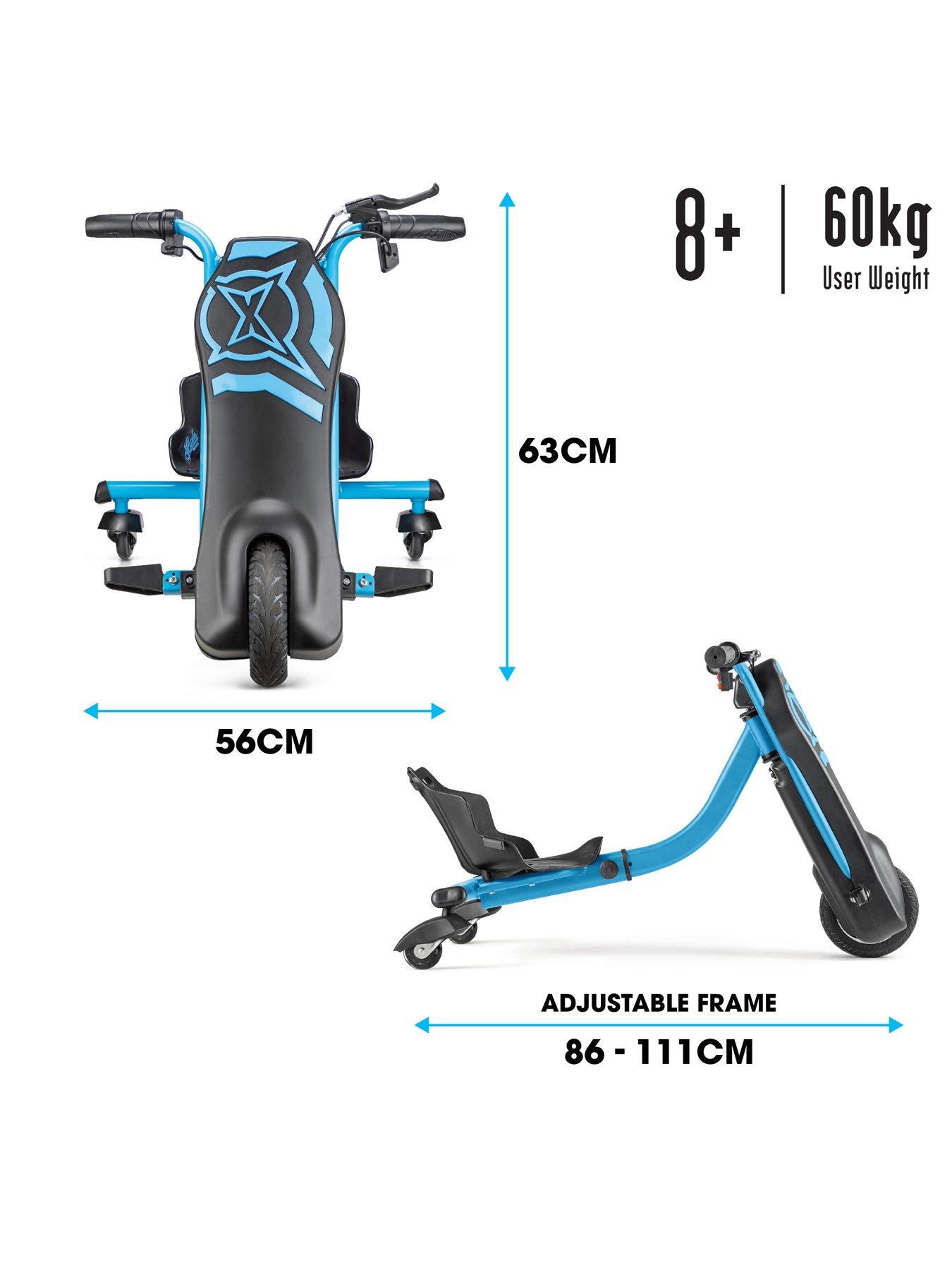 Image 7 of 7 of XOOTZ Cyclone Light-Up 24V Electric Drift Trike - Blue