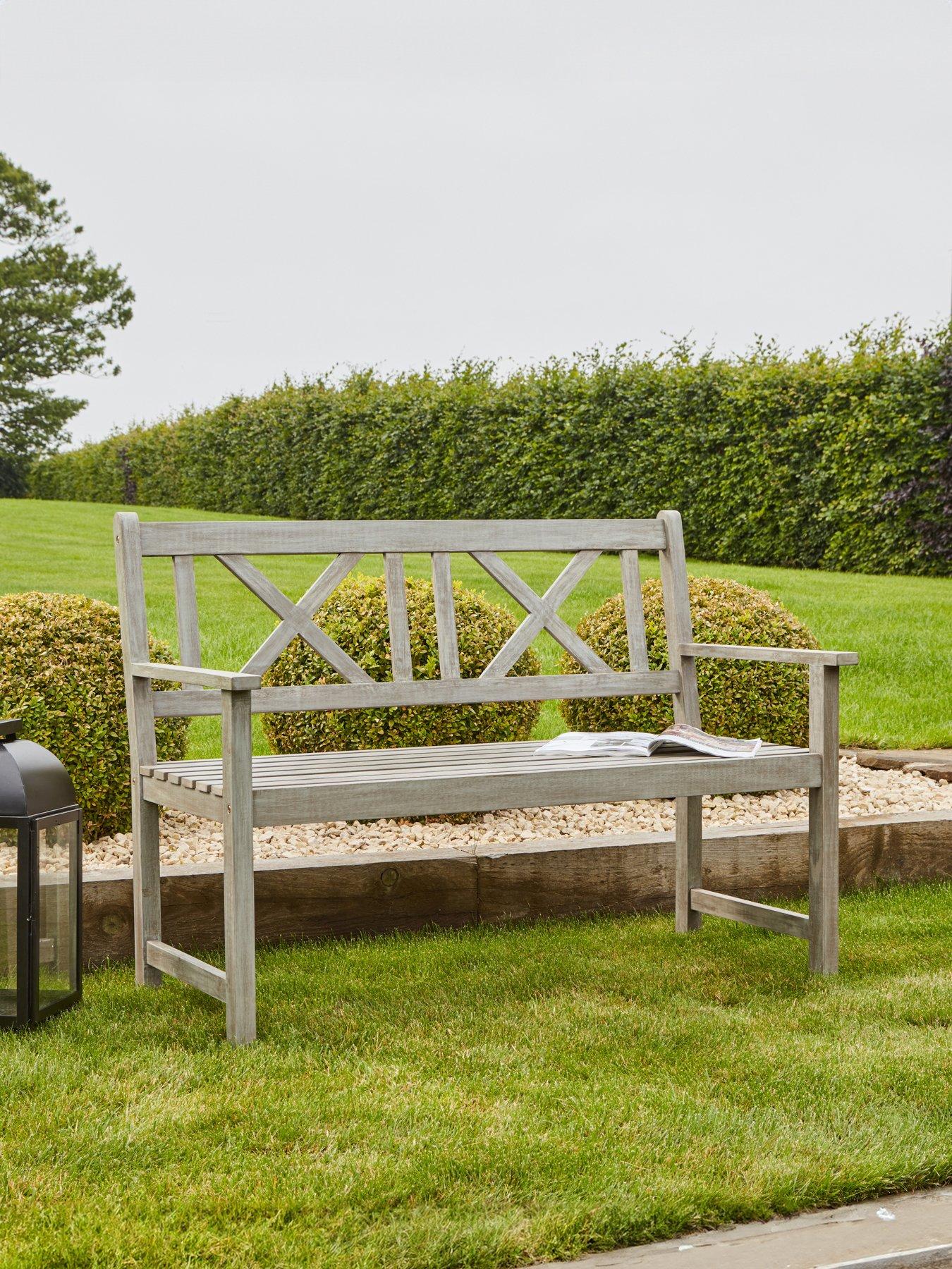 undefined Cambridge Antique Grey Outdoor 2 Seater Bench