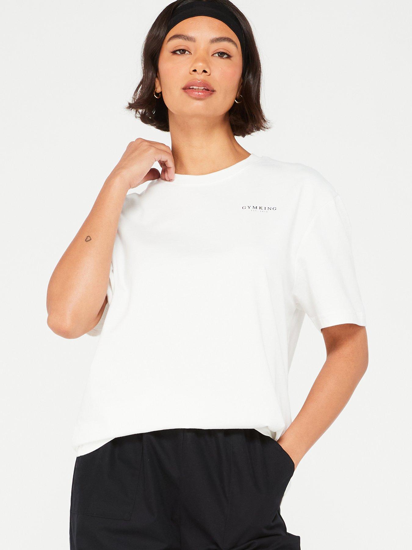 undefined Womens Established Boyfriend T-Shirt - Cream