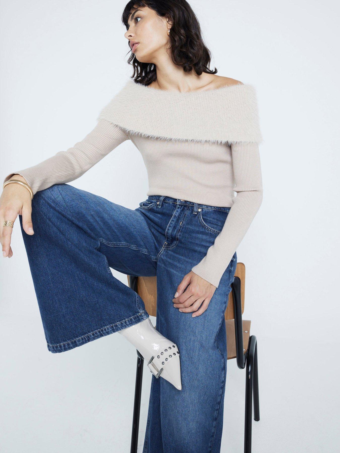 undefined Bardot Fluffy Jumper - Beige