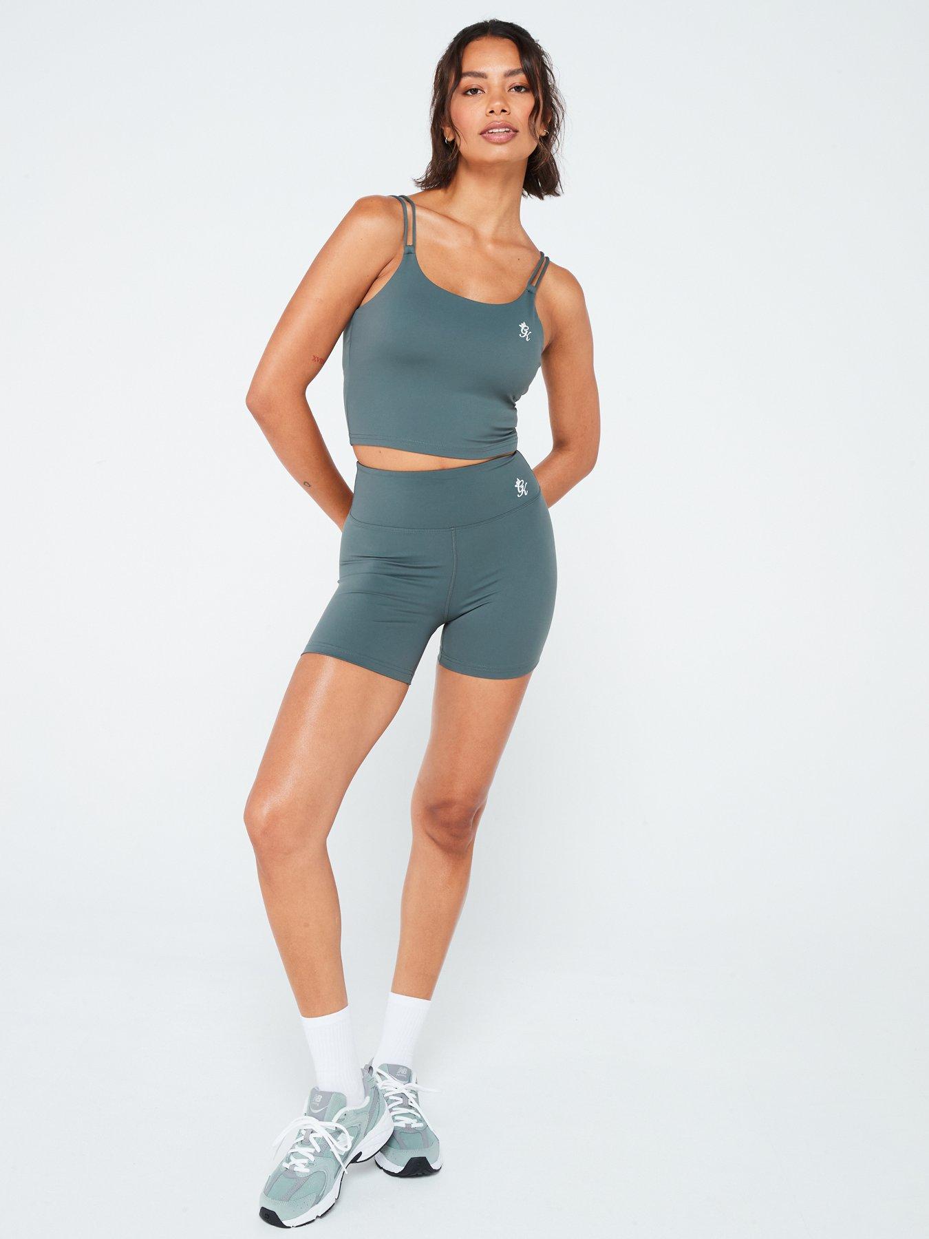  image of gym-king-womens-365-long-line-tank-sports-bra-nbsp--green