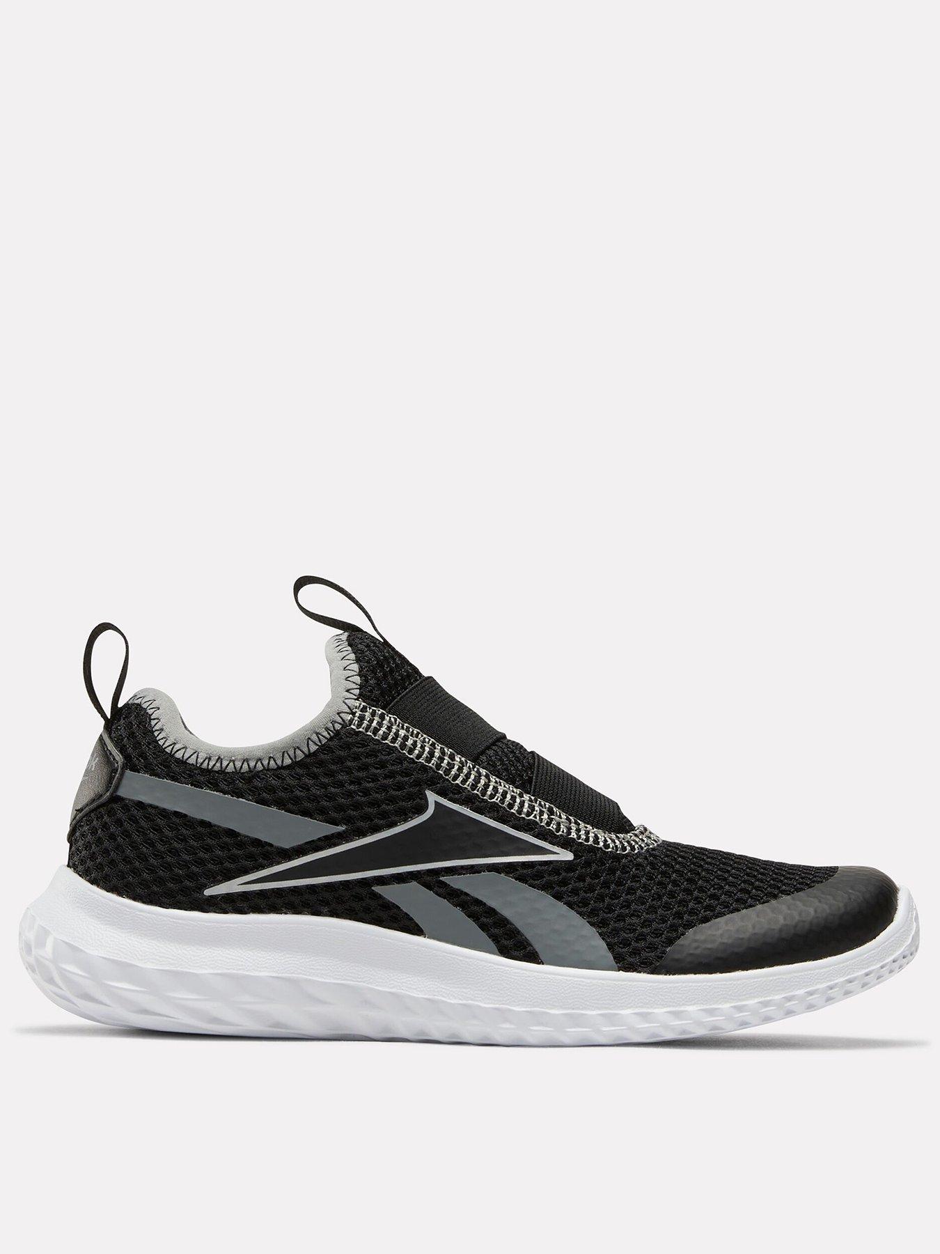 undefined Boys Running Rush Runner Slip-On Trainers - Black
