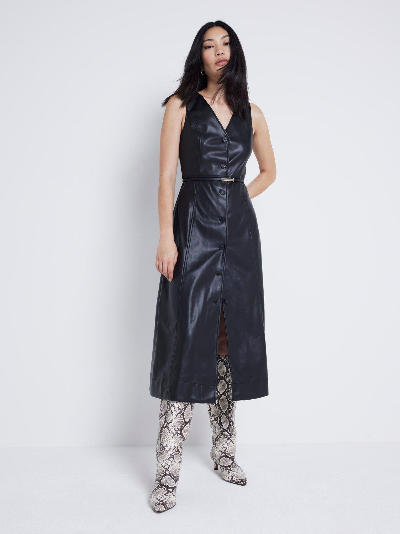 undefined Pu A Line Pinafore - Black
