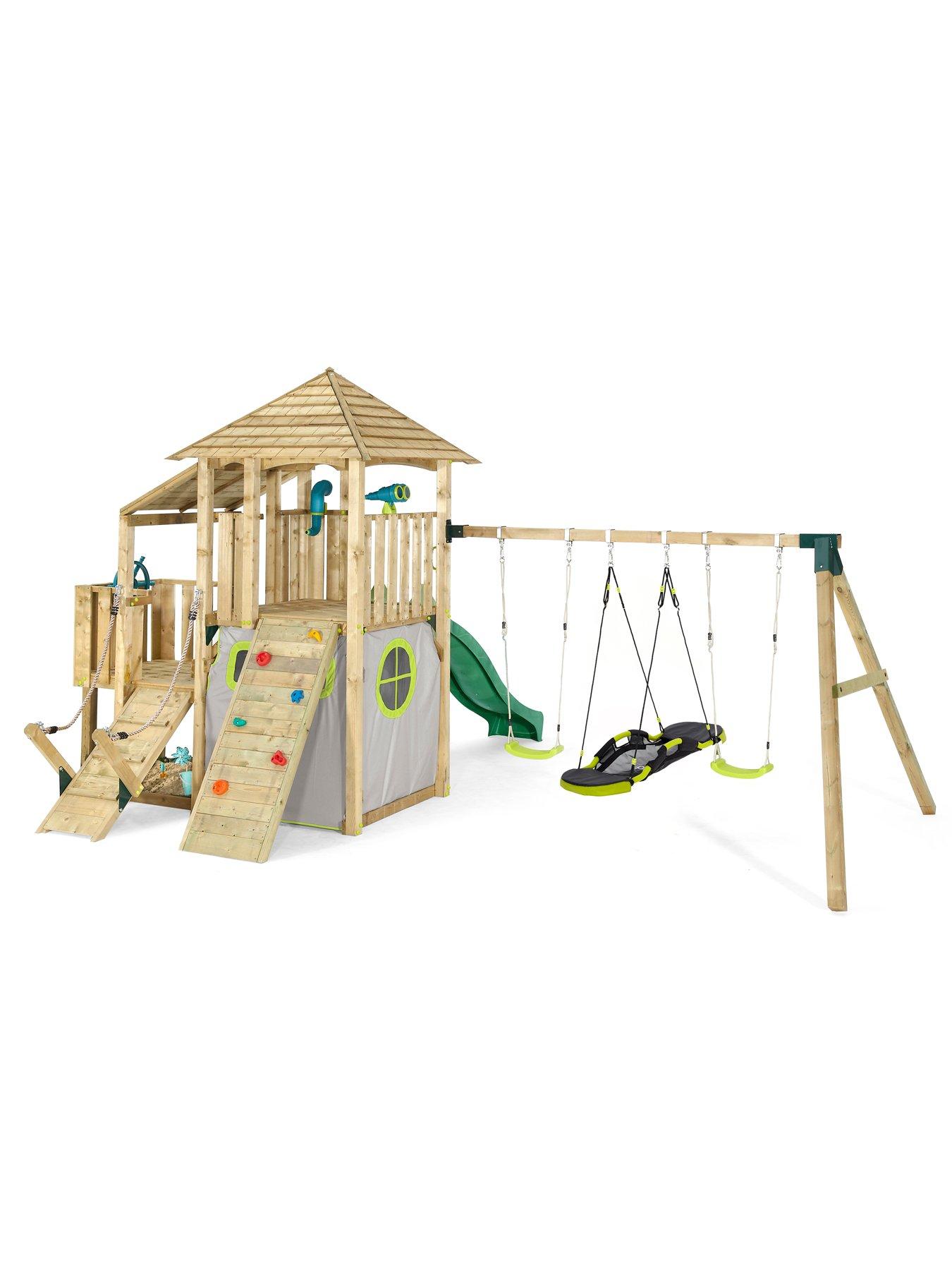 Image 2 of 7 of Plum Bison Wooden Climbing Frame &amp; Play Centre