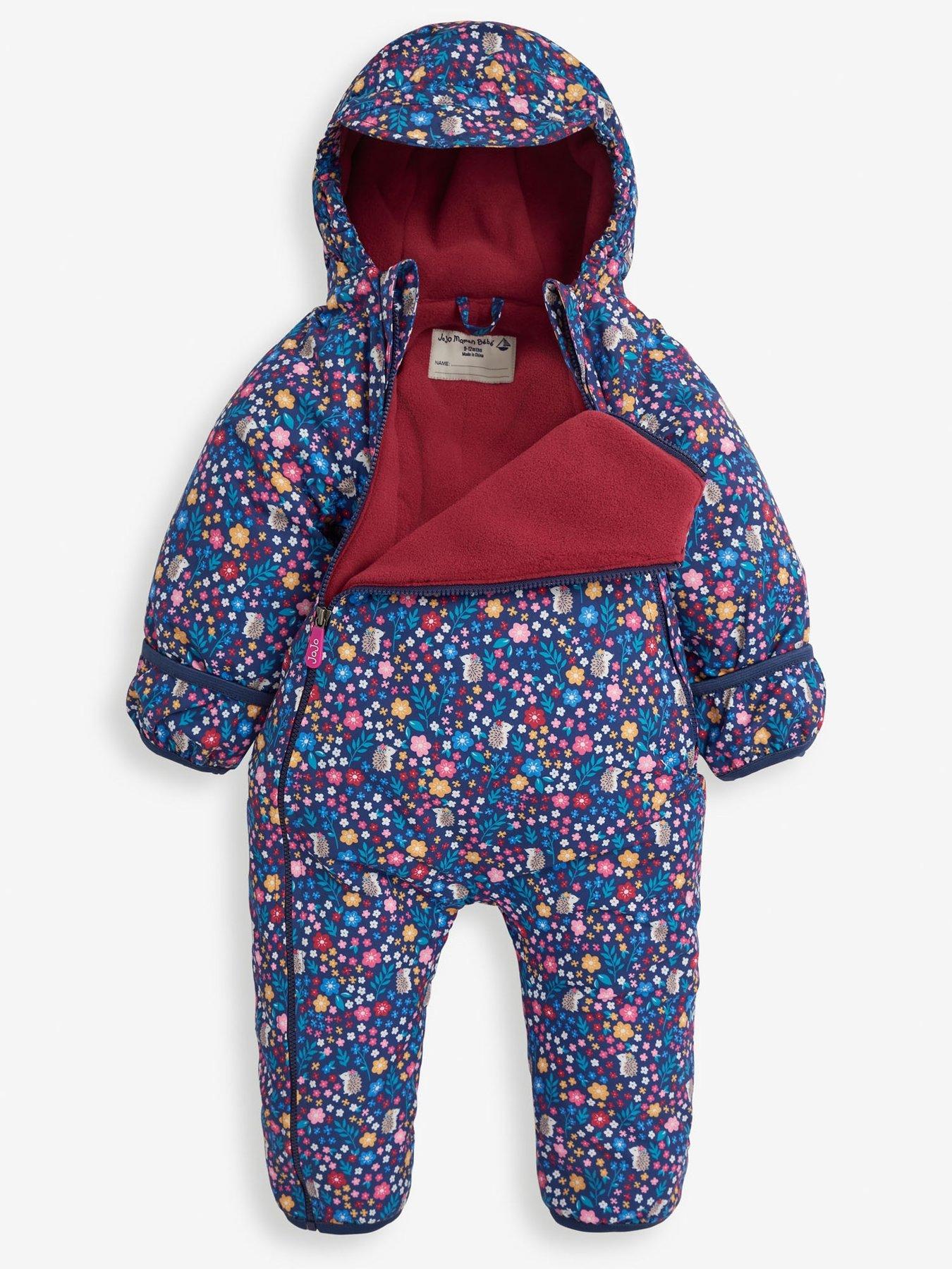  image of jojo-maman-bebe-girls-waterproof-fleece-lined-all-in-one-navy