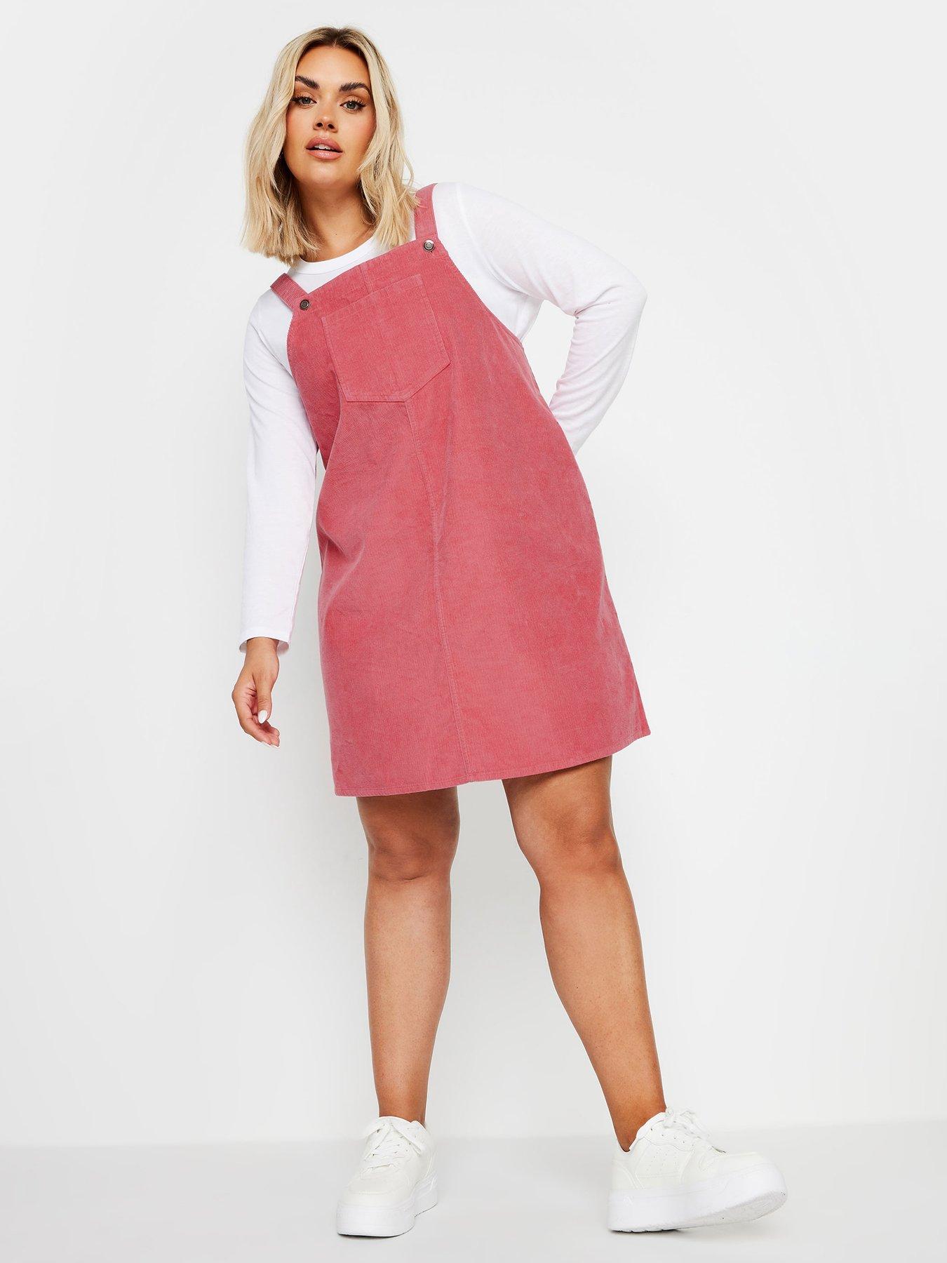 Pink cord pinafore 2025