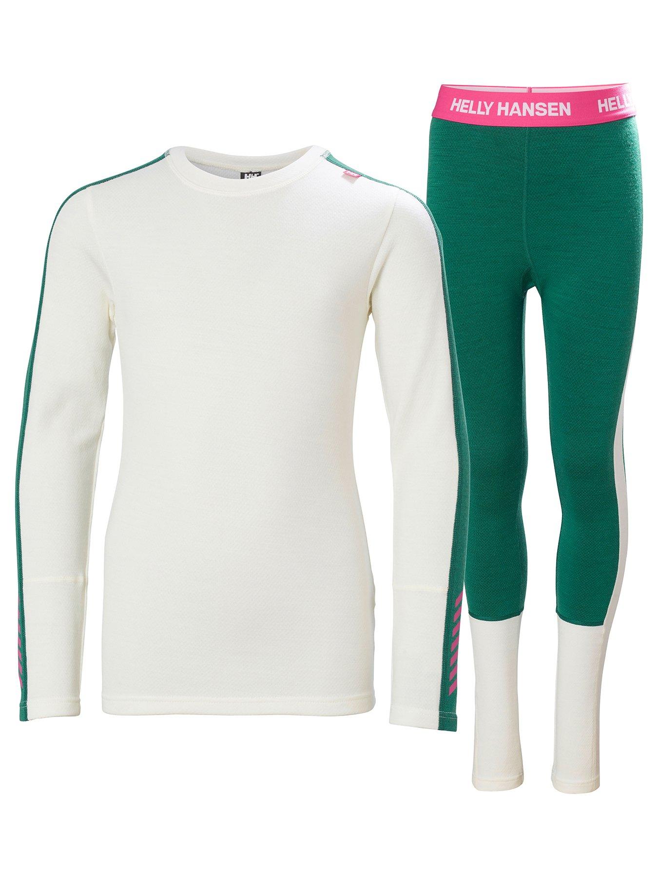 undefined Kids' Unisex Ski Lifa Merino Midweight Set - Green