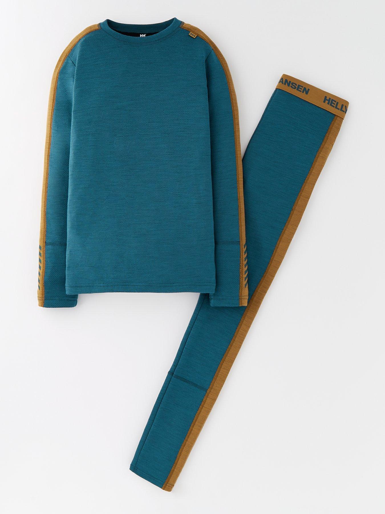 undefined Kids' Unisex Ski Lifa Merino Midweight Set - Green