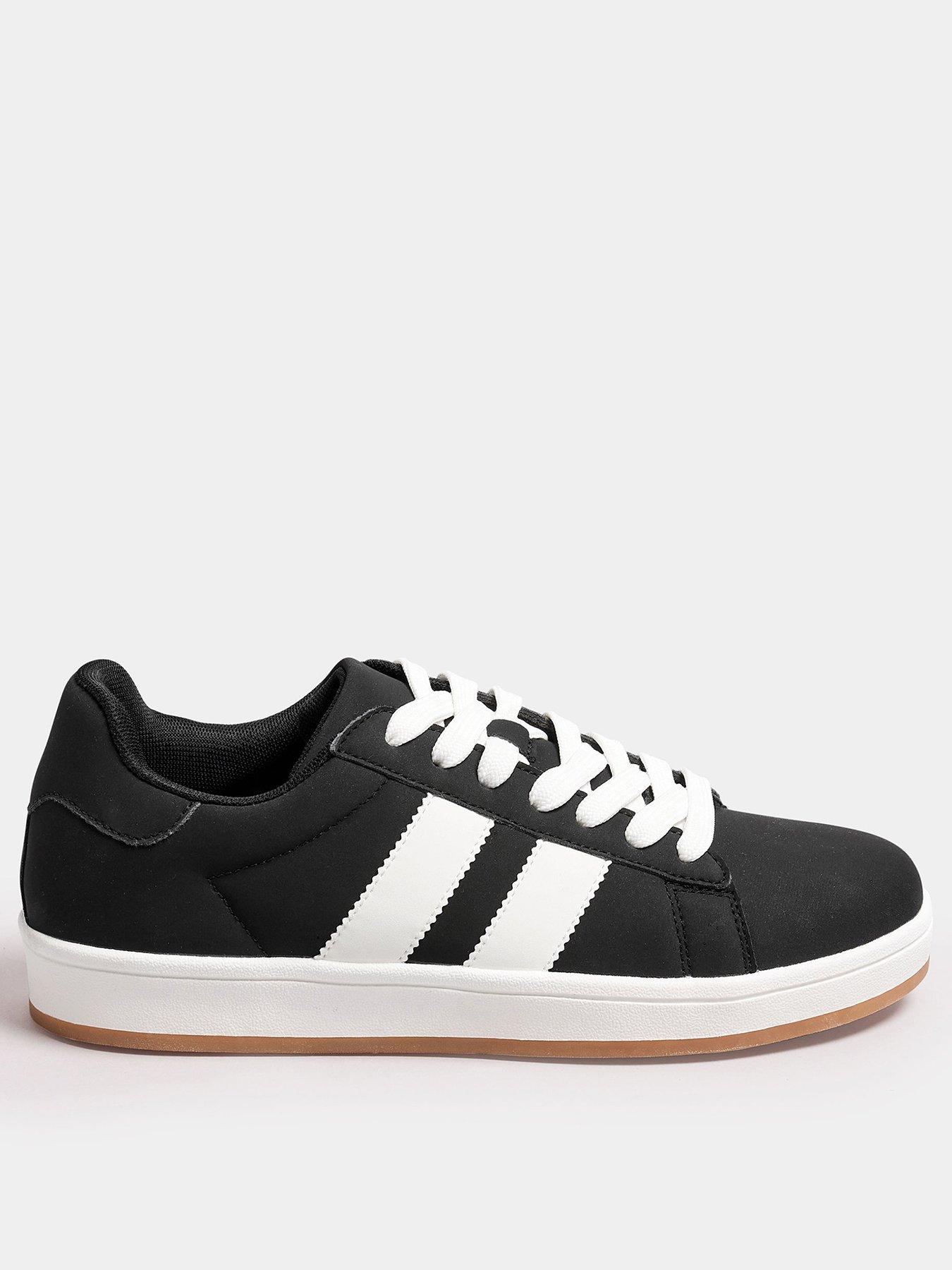 undefined Wide Fit Padded Skate Trainer - Black