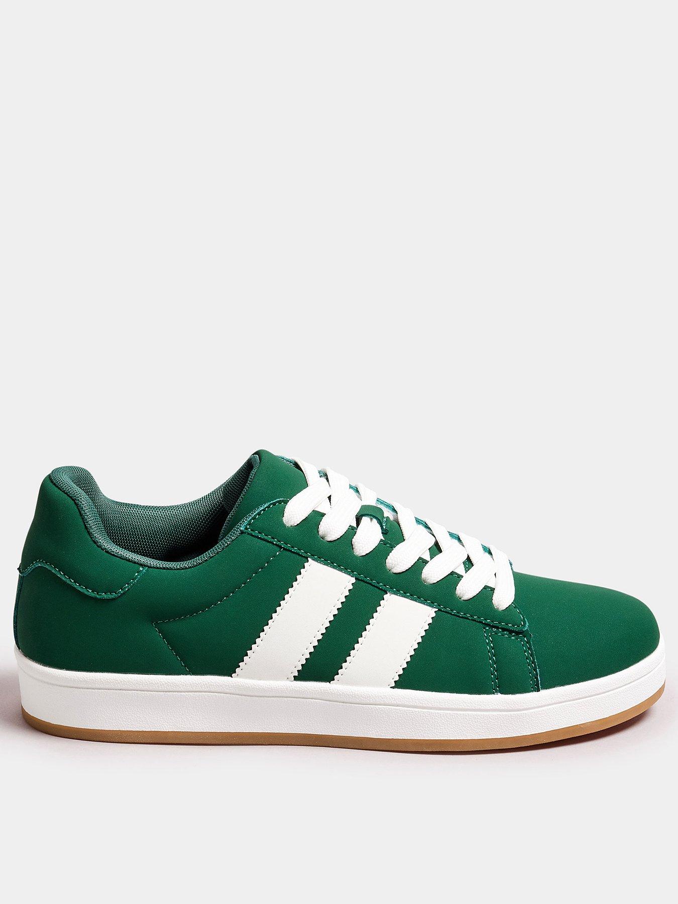 undefined Wide Fit Padded Skate Trainers - Green