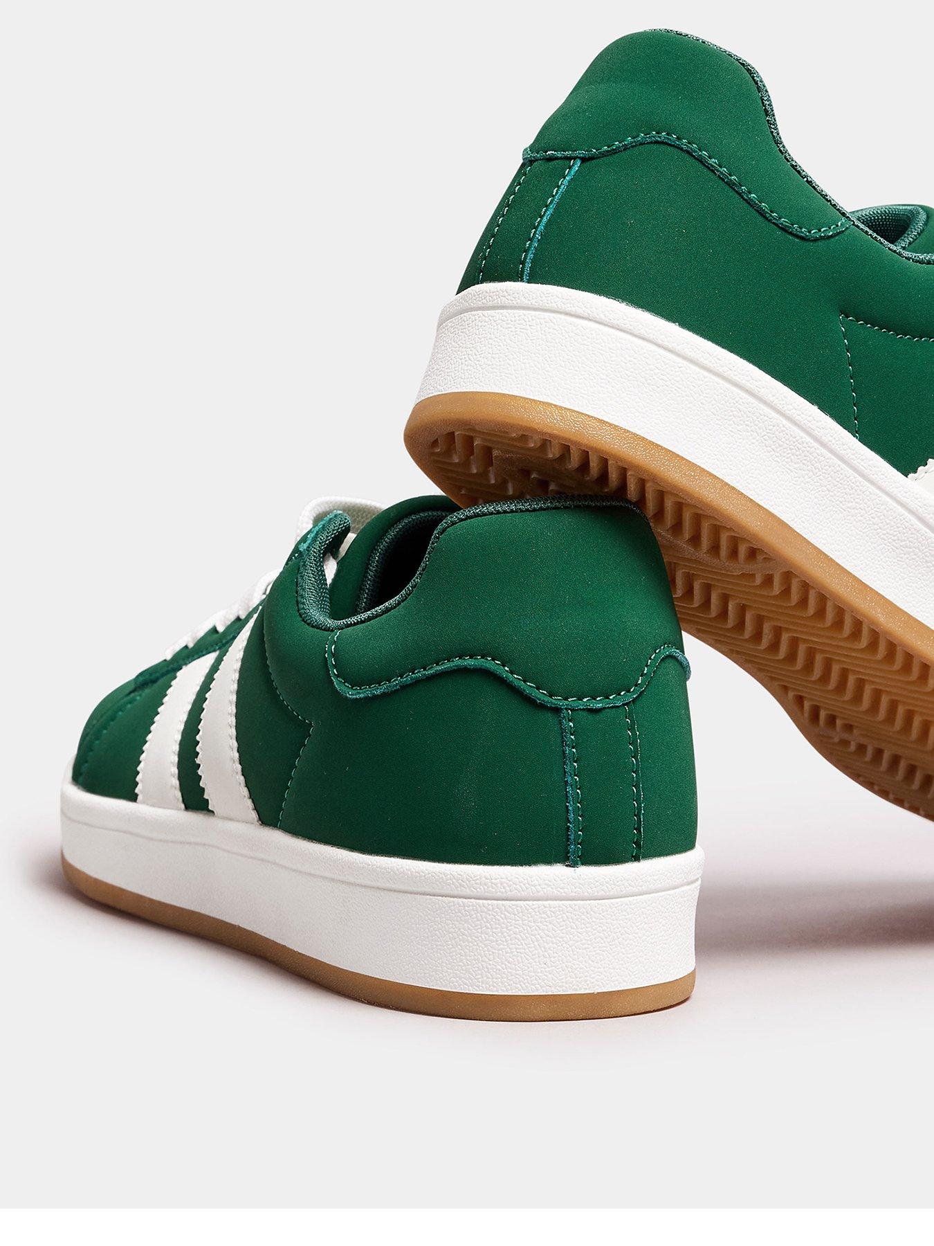 Image 3 of 4 of Yours Wide Fit Padded Skate Trainers - Green