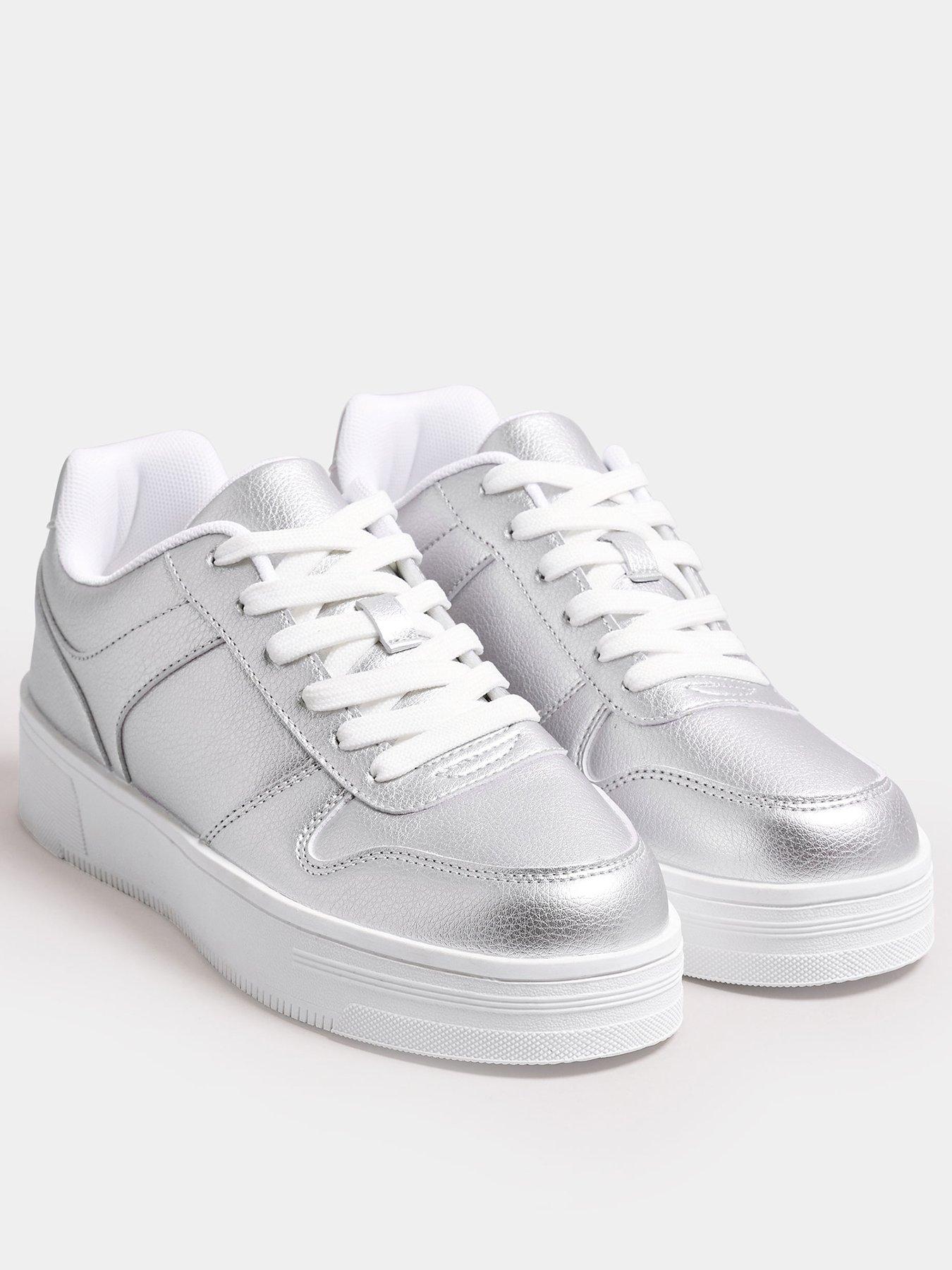  image of yours-wide-fit-chunky-trainer-silver