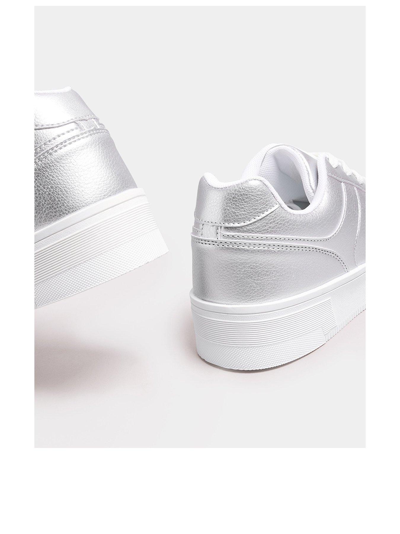  image of yours-wide-fit-chunky-trainer-silver