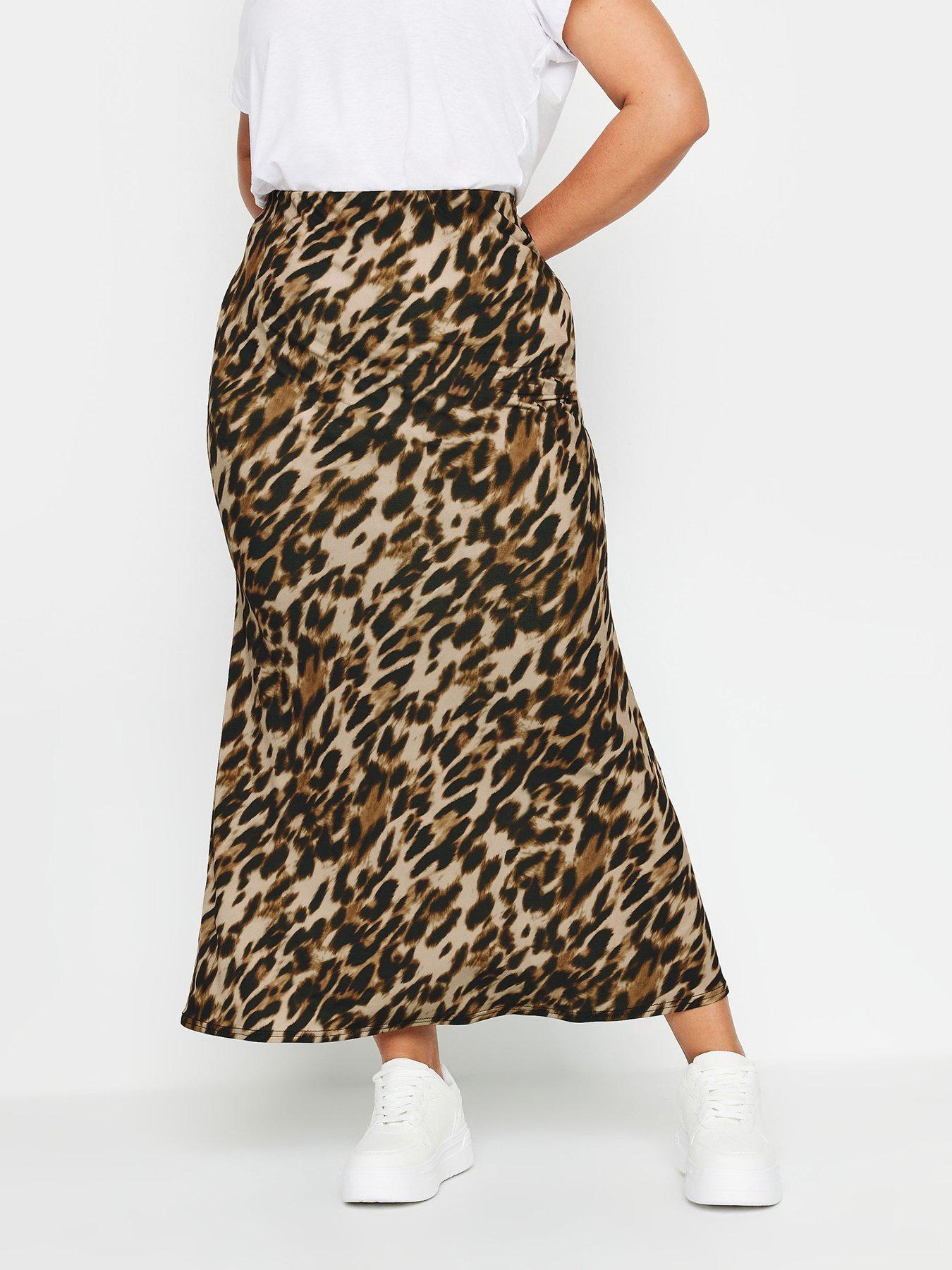 undefined Curve Leopard Maxi Skirt