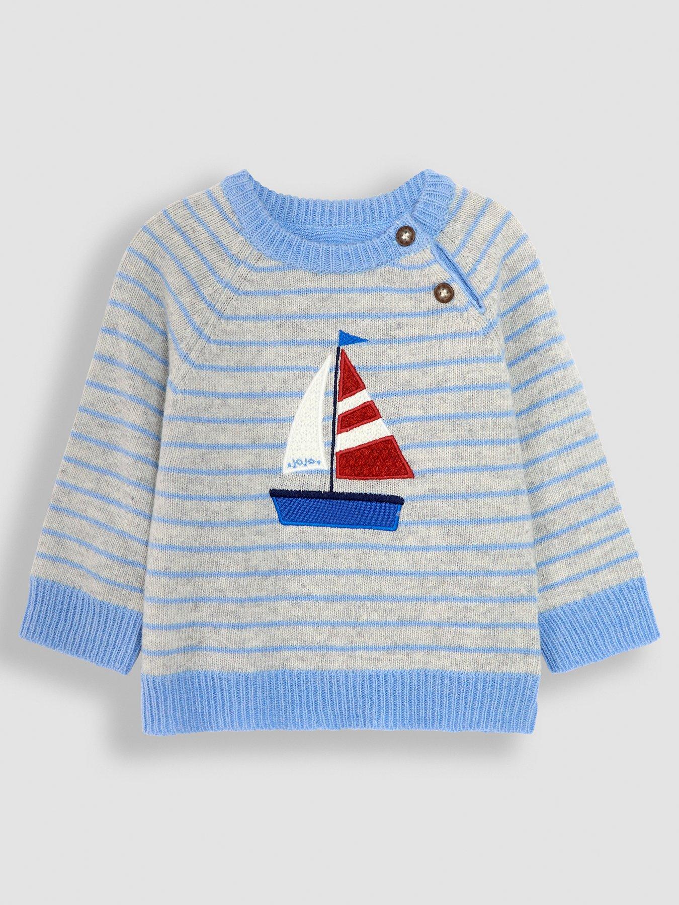  image of jojo-maman-bebe-boys-boat-jumper-blue
