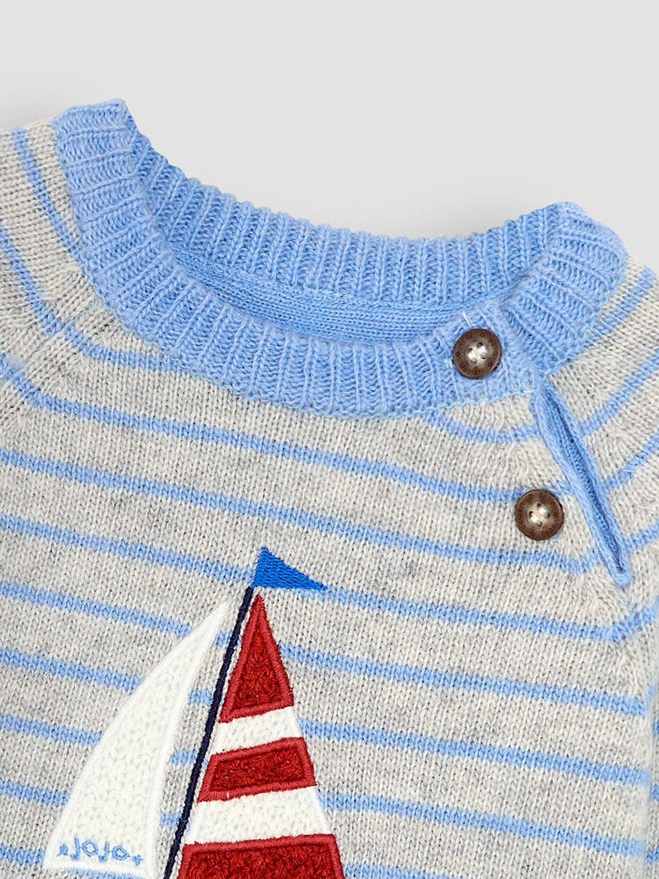 image of jojo-maman-bebe-boys-boat-jumper-blue