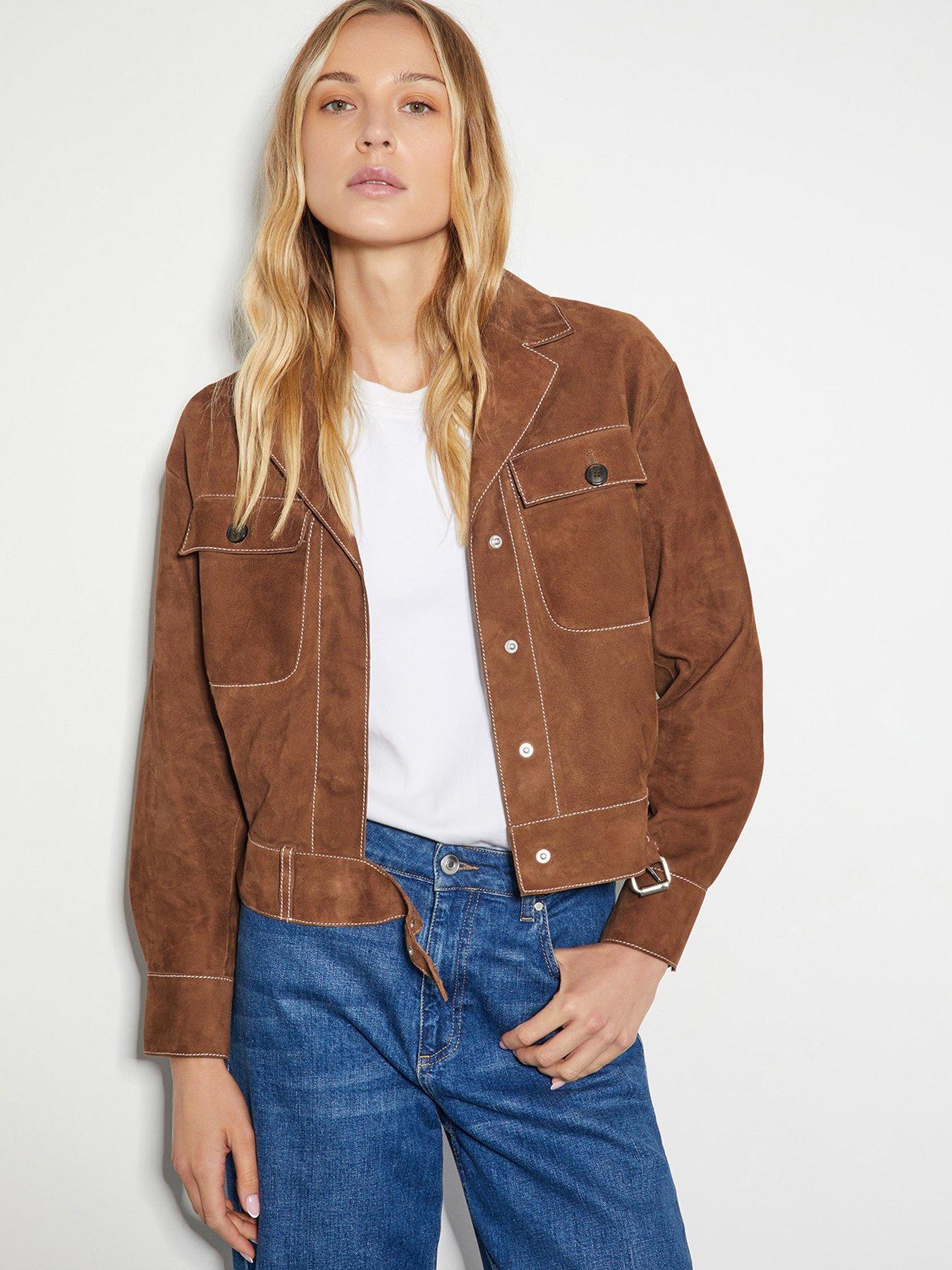 Image 1 of 4 of Monsoon Iris Suede Jacket