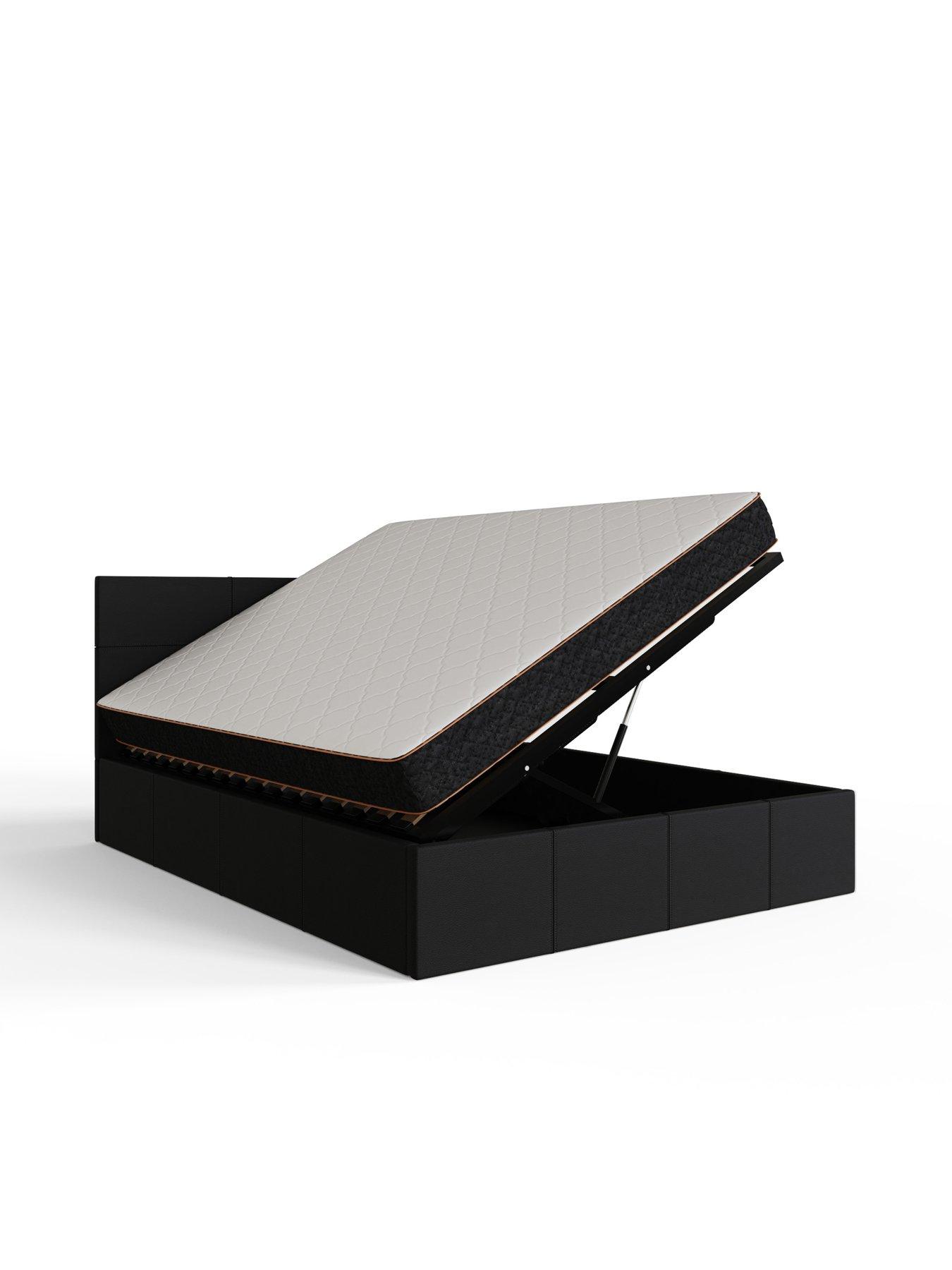 Image 5 of 7 of GFW Odessa Faux Leather Side Lift Up Ottoman Storage Bed with Sleepycastle Mattress Options (Buy &amp; SAVE!)