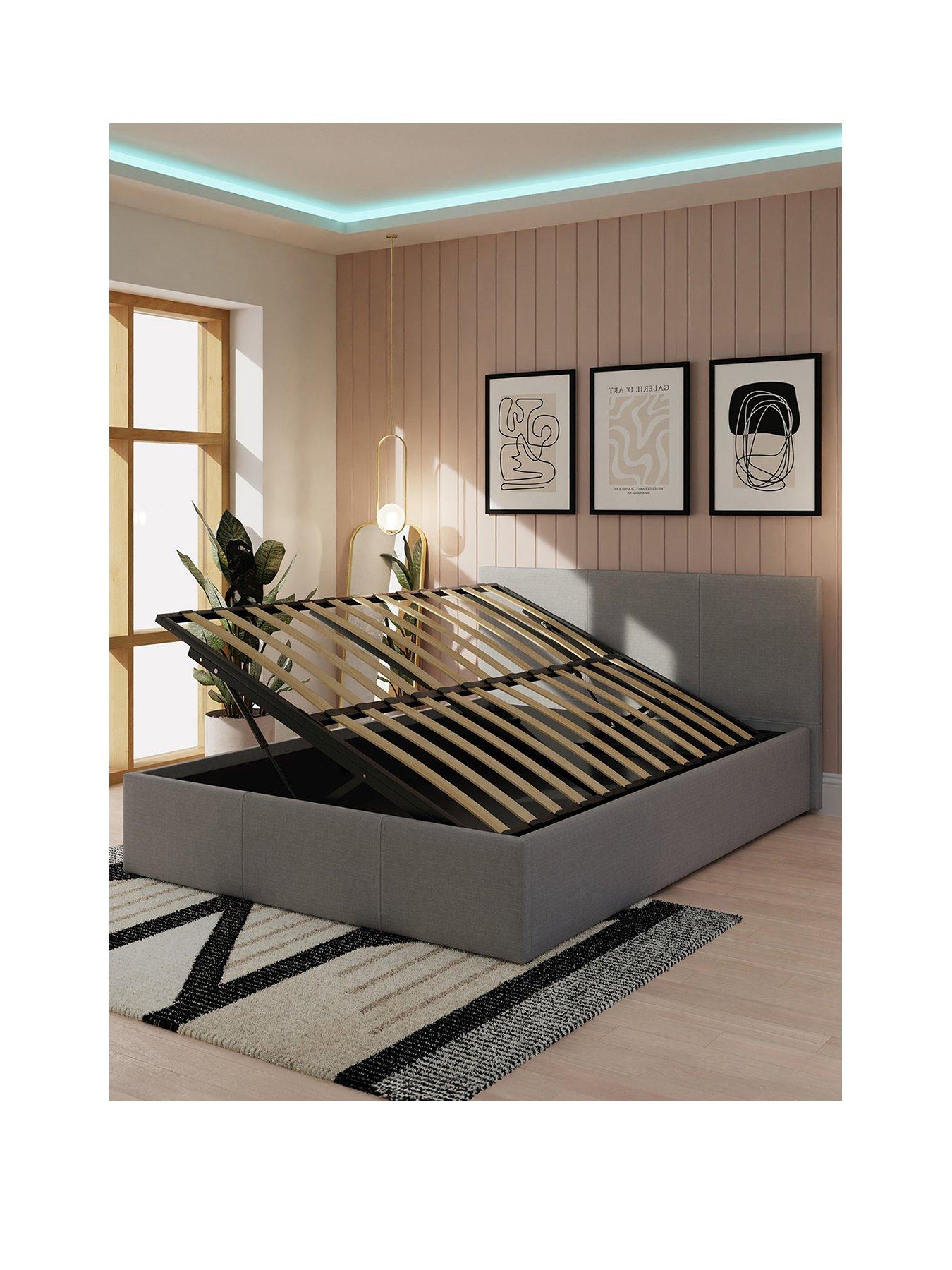  image of gfw-odessa-side-lift-up-ottoman-storage-bed-with-sleepycastle-mattress-options-buy-amp-save