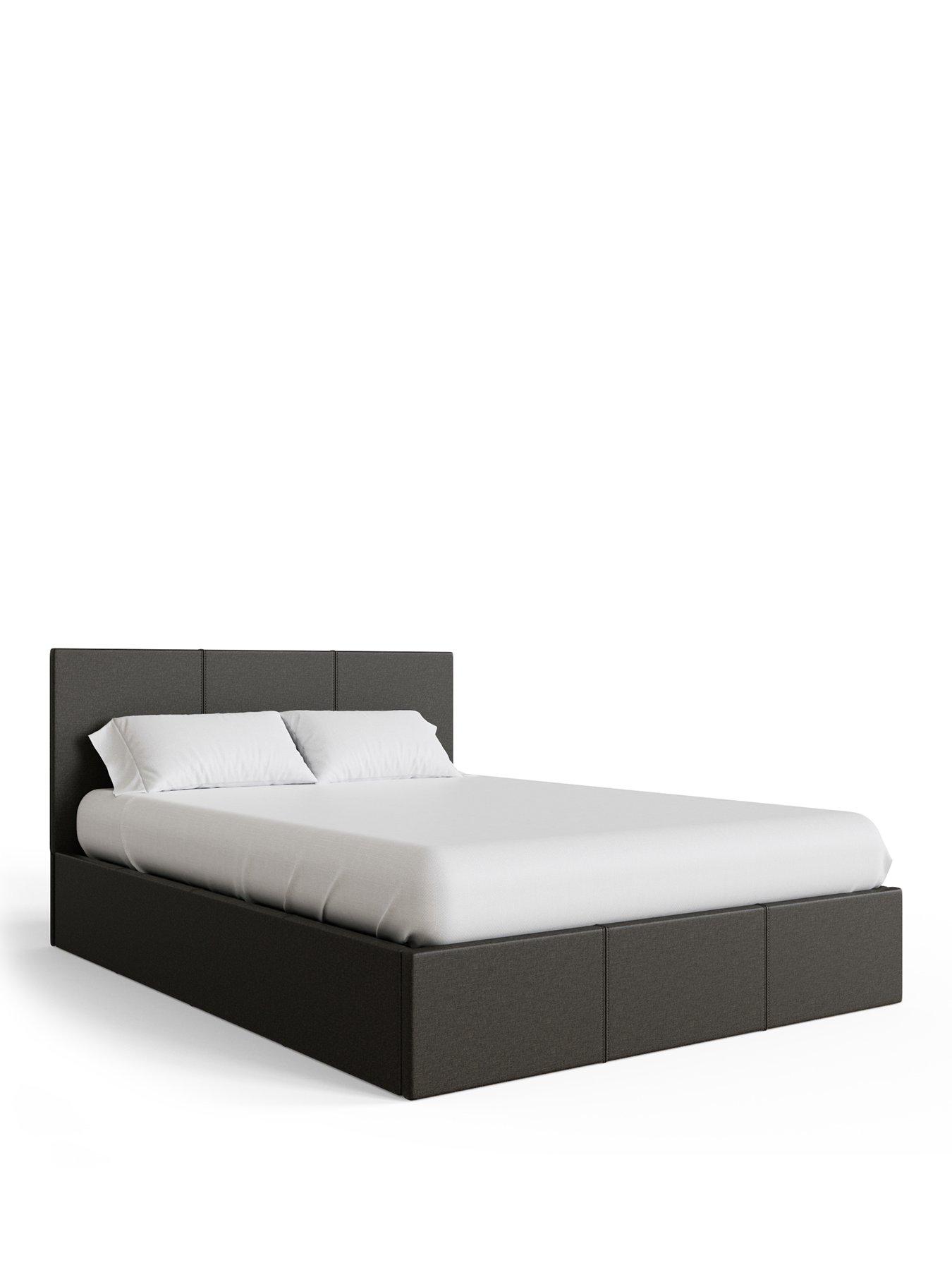 Image 2 of 7 of GFW Odessa Fabric Side Lift Up Ottoman Storage Bed with Sleepycastle Mattress Options (Buy &amp; SAVE!)