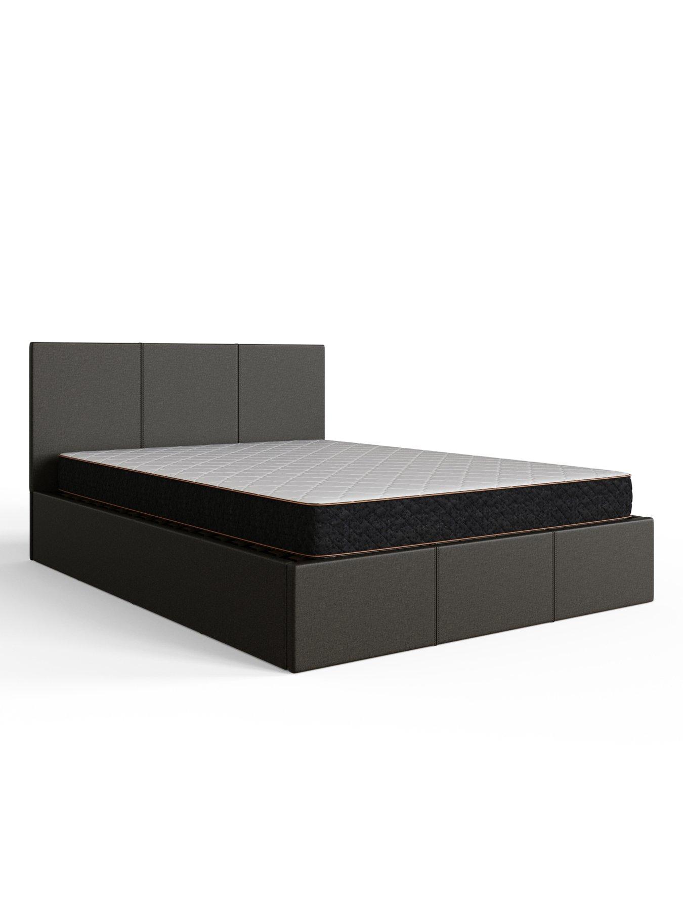 Image 4 of 7 of GFW Odessa Fabric Side Lift Up Ottoman Storage Bed with Sleepycastle Mattress Options (Buy &amp; SAVE!)