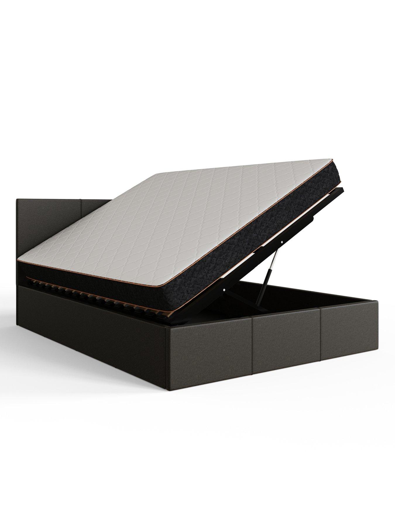 Image 5 of 7 of GFW Odessa Fabric Side Lift Up Ottoman Storage Bed with Sleepycastle Mattress Options (Buy &amp; SAVE!)