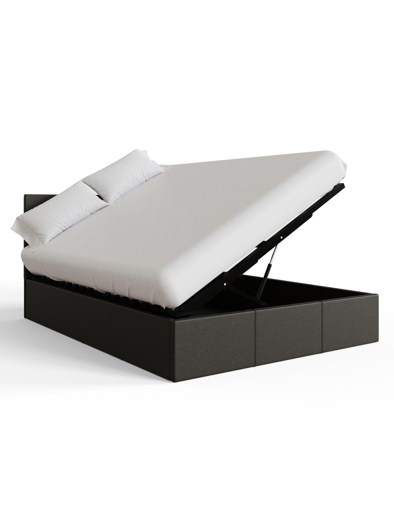 Image 6 of 7 of GFW Odessa Fabric Side Lift Up Ottoman Storage Bed with Sleepycastle Mattress Options (Buy &amp; SAVE!)