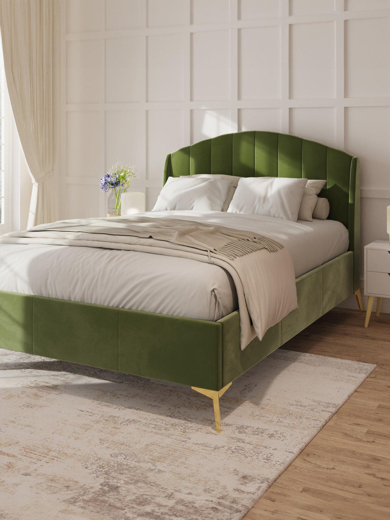 undefined Pettine End Lift Up Ottoman Storage Bed with Sleepycastle Mattress Options (Buy  &  SAVE!) - Green