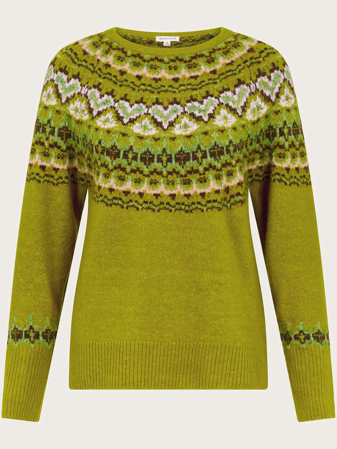 Monsoon Fern Fairisle Jumper Littlewoods