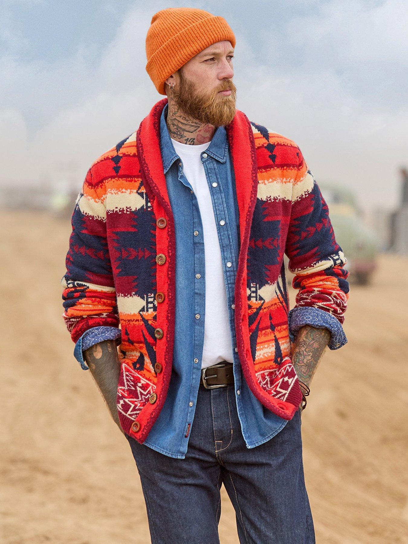  image of joe-browns-artisan-printed-knitted-cardigan-multi