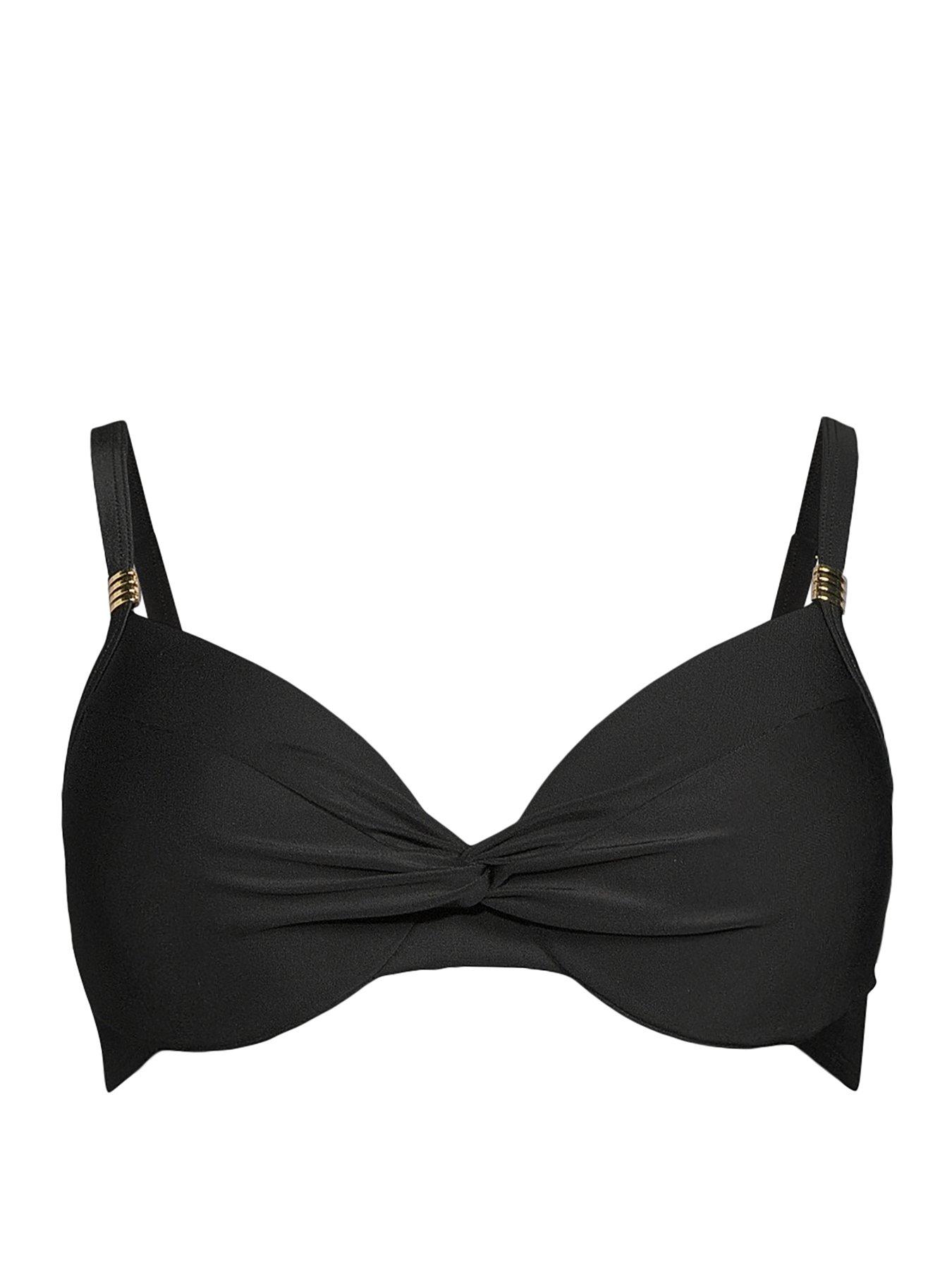 Image 7 of 7 of The Very Collection Womens Twist Underwired Adjustable Bikini Top - Black