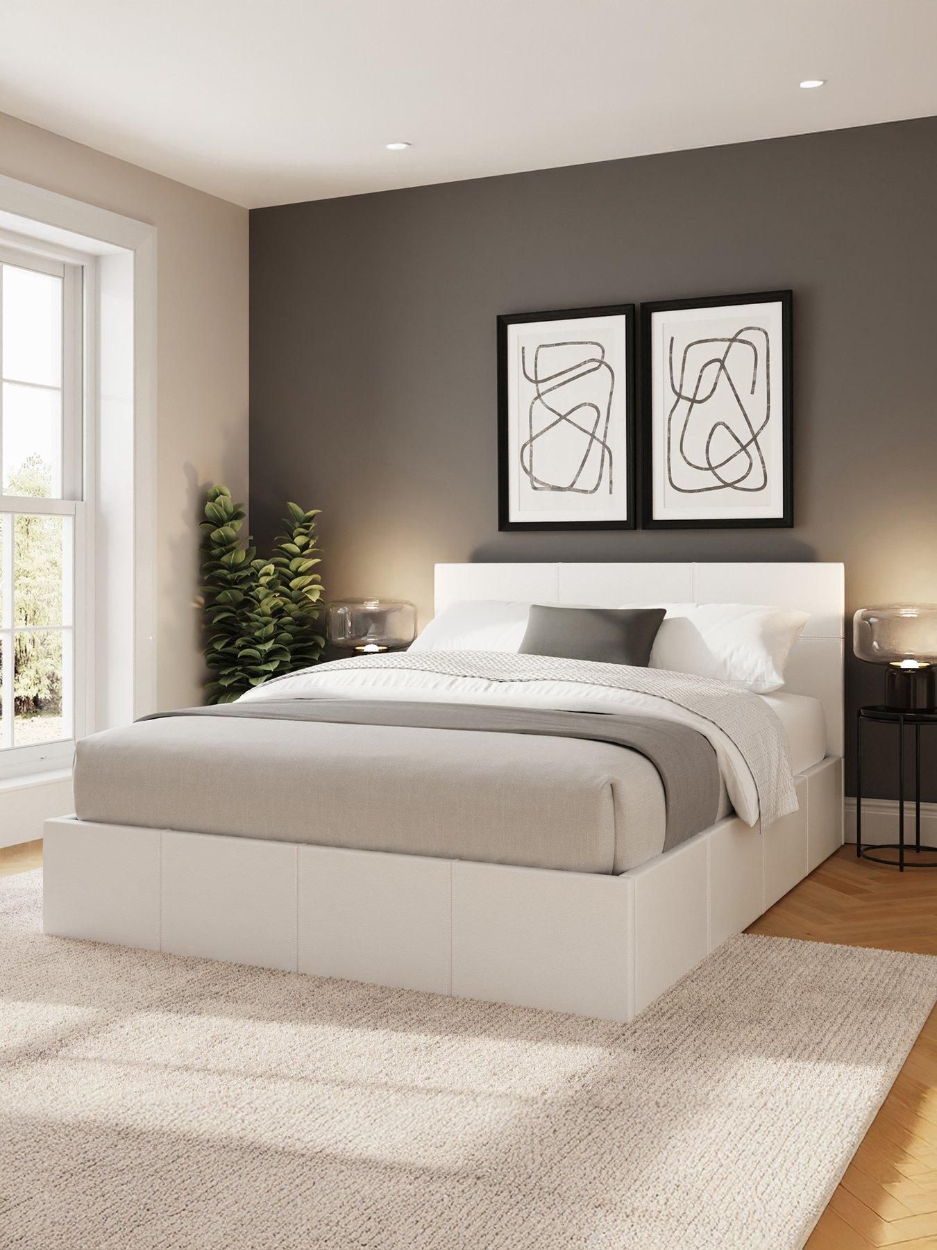 GFW Odessa Side Lift Up Ottoman Storage Bed with Sleepycastle Mattress Options (Buy  &  SAVE!)
