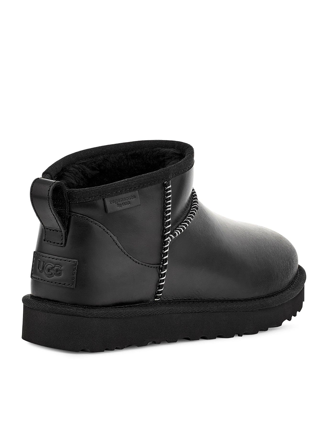 Image 3 of 6 of UGG Womens Classic Ultra Mini Leather Regenerate Boot - Black