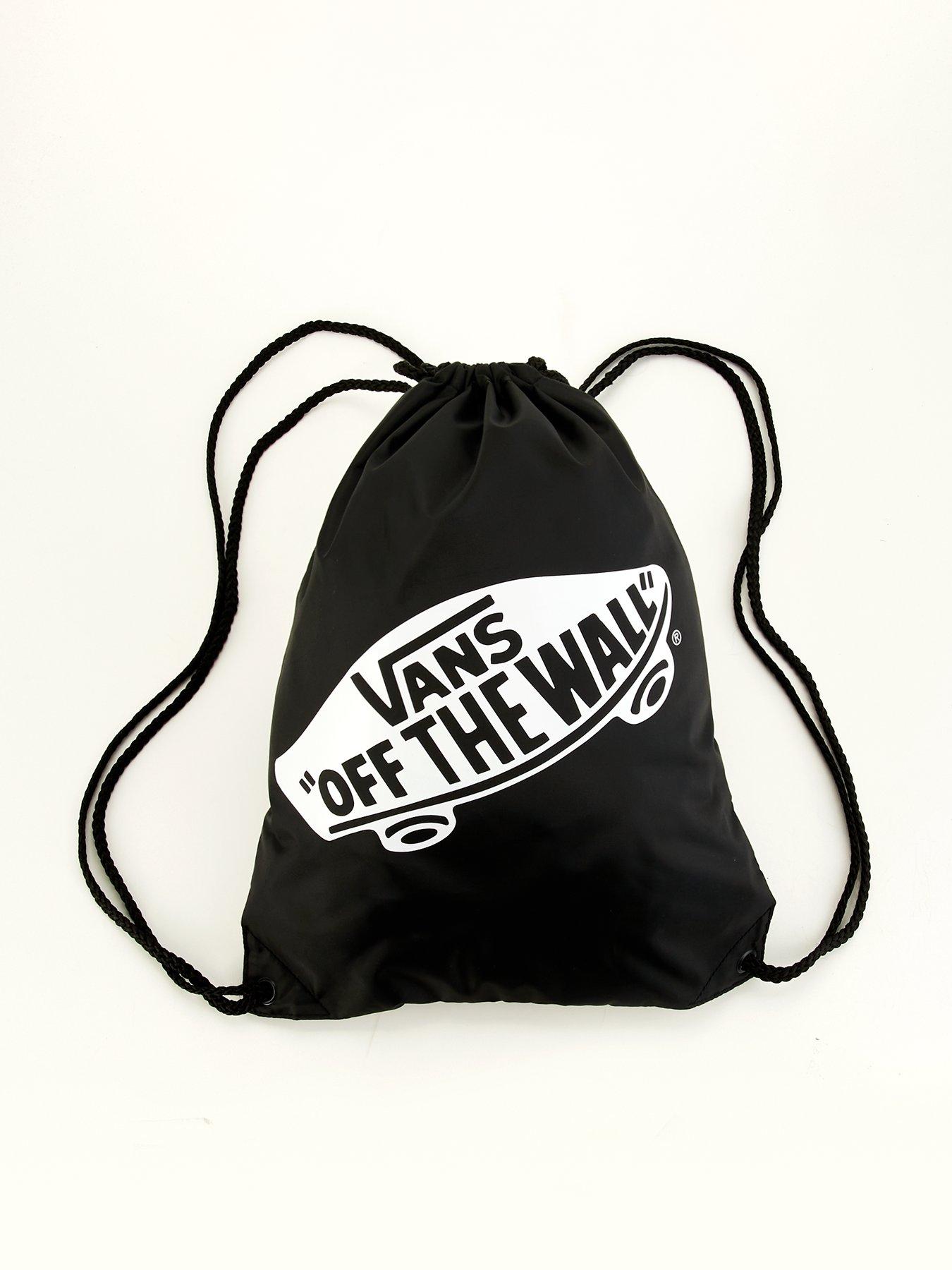 Vans Benched Drawstring Bag Black white littlewoods