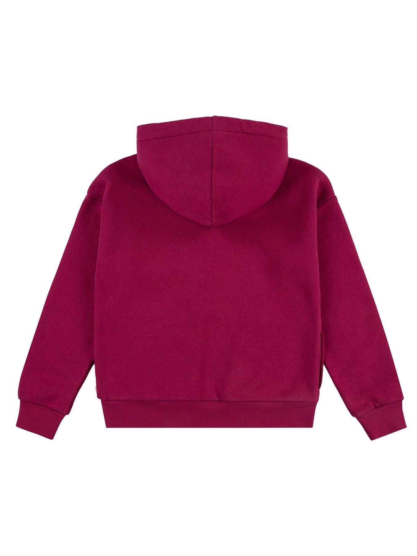  image of levis-girls-levis-batwing-chest-logo-hoodie-red