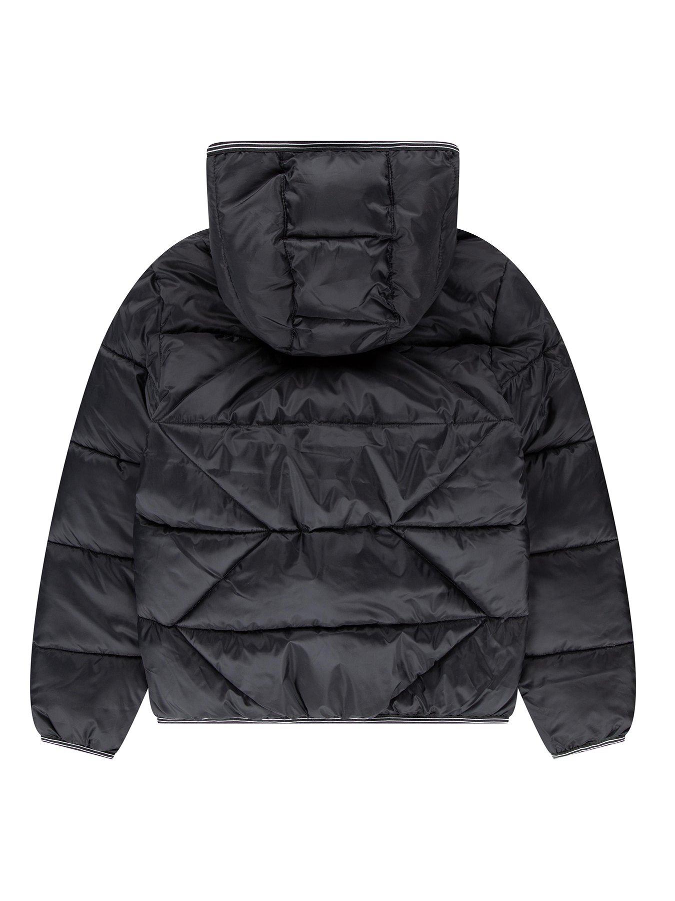  image of levis-boys-sherpa-lined-padded-jacket-black
