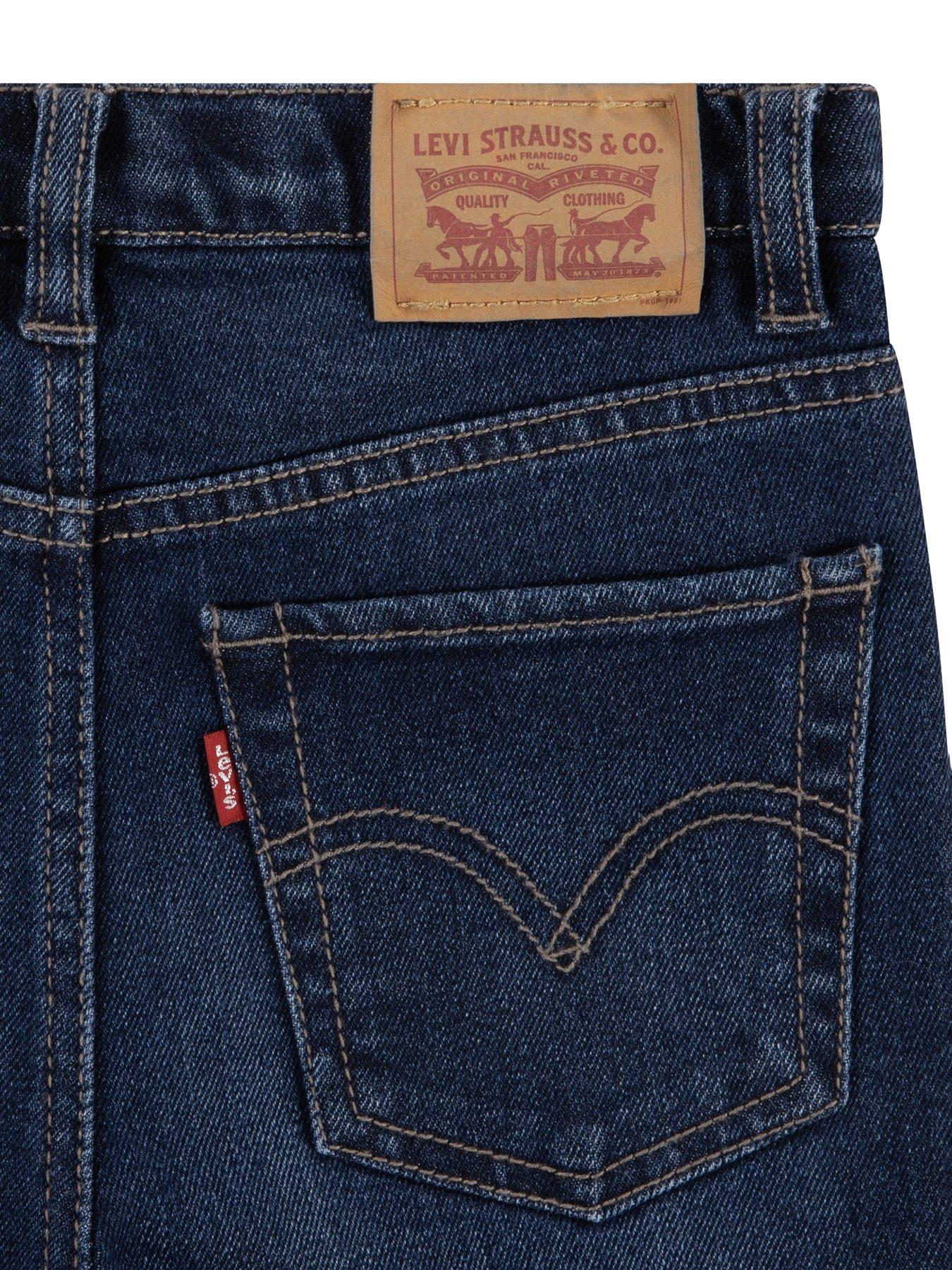  image of levis-girls-726-high-rise-flare-jeans-blue