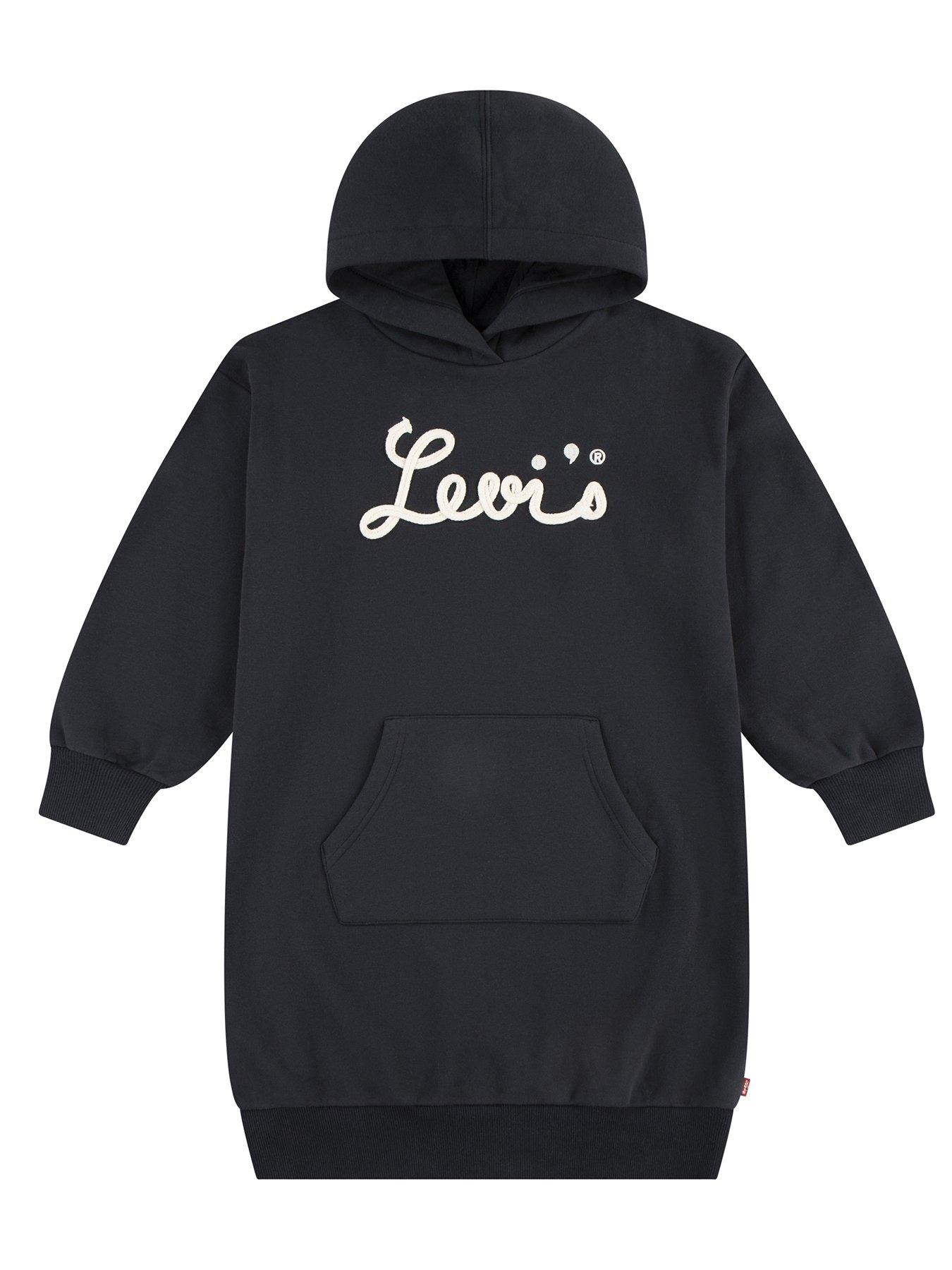 undefined Girls Levis Script Sweatshirt Dress - Black