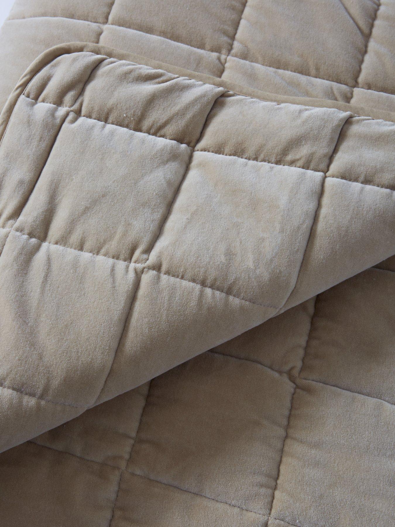 Image 4 of 4 of The Very Collection Square Stitch Quilted Bedspread 165X240cm