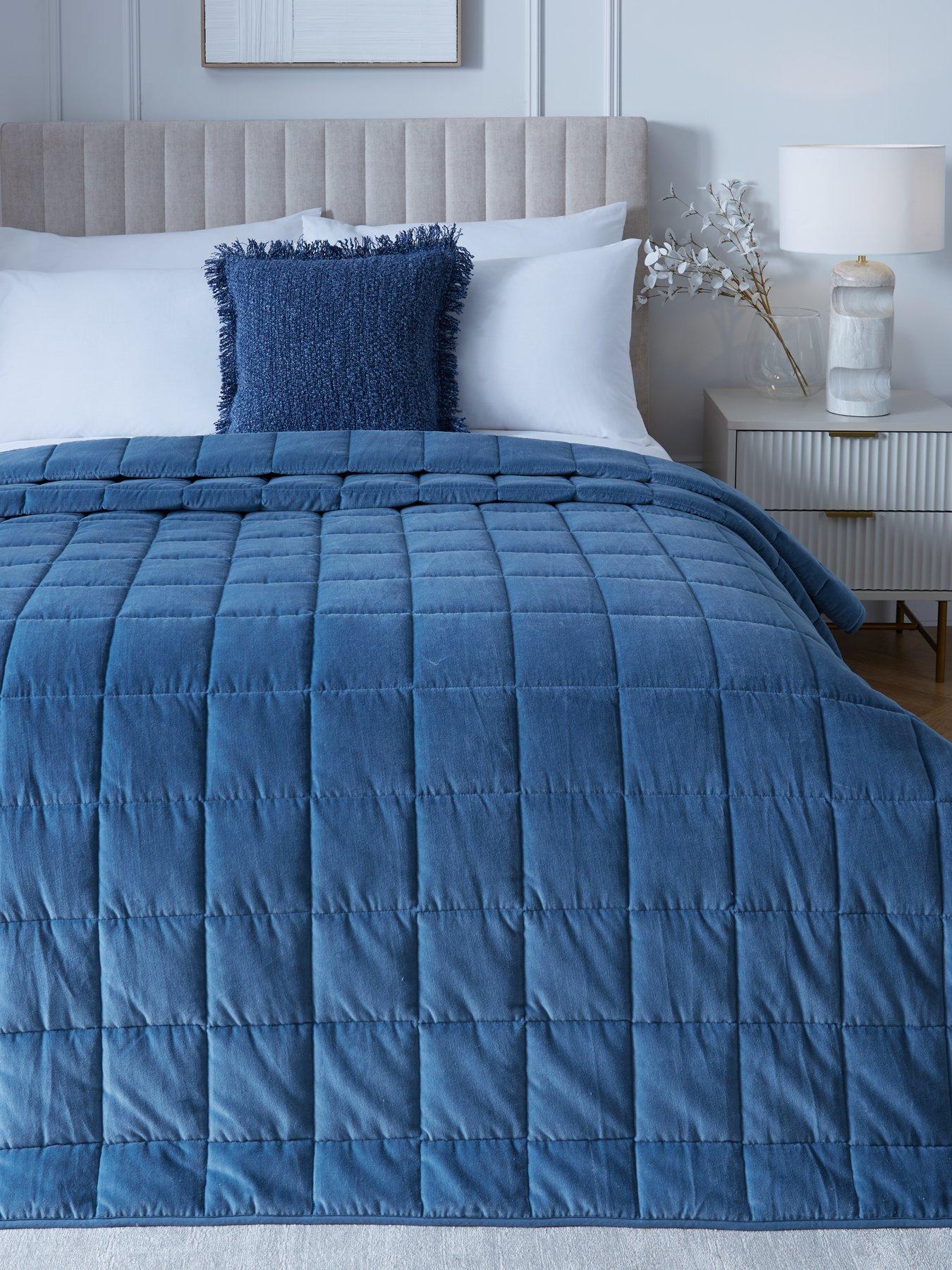 Image 1 of 4 of The Very Collection Square Stitch Quilted Bedspread 165X240cm