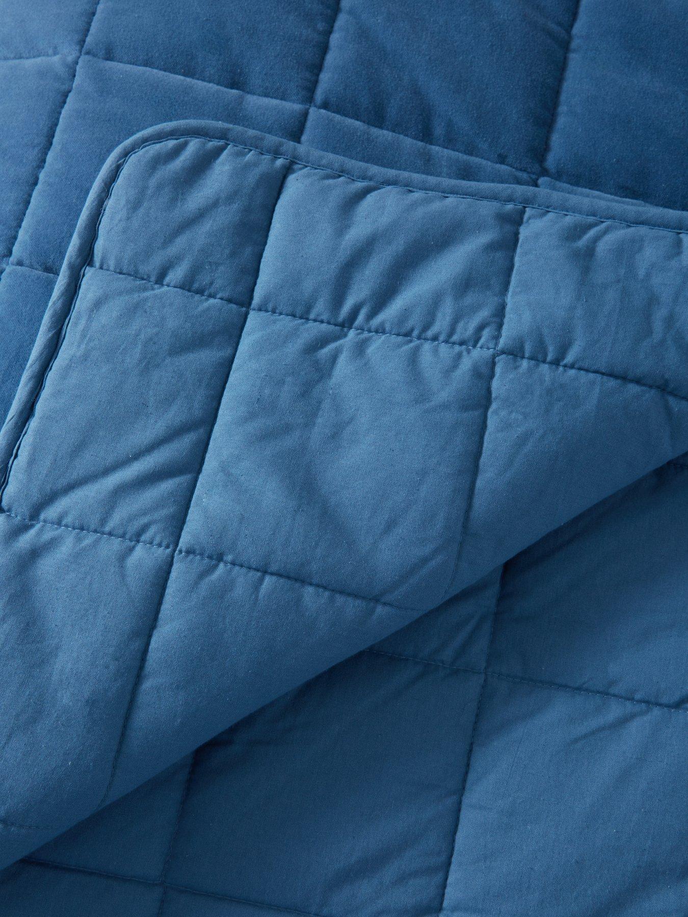 Image 4 of 4 of The Very Collection Square Stitch Quilted Bedspread 165X240cm