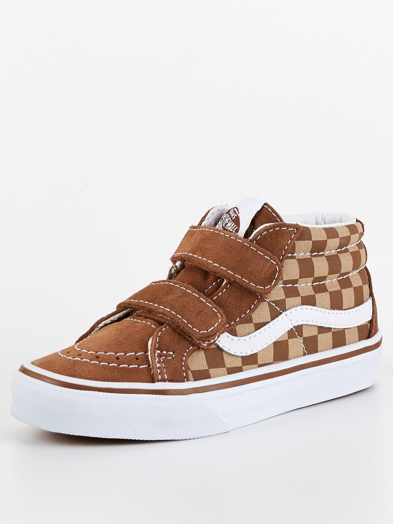  image of vans-kids-sk8-midi-reissue-v-trainers-brown